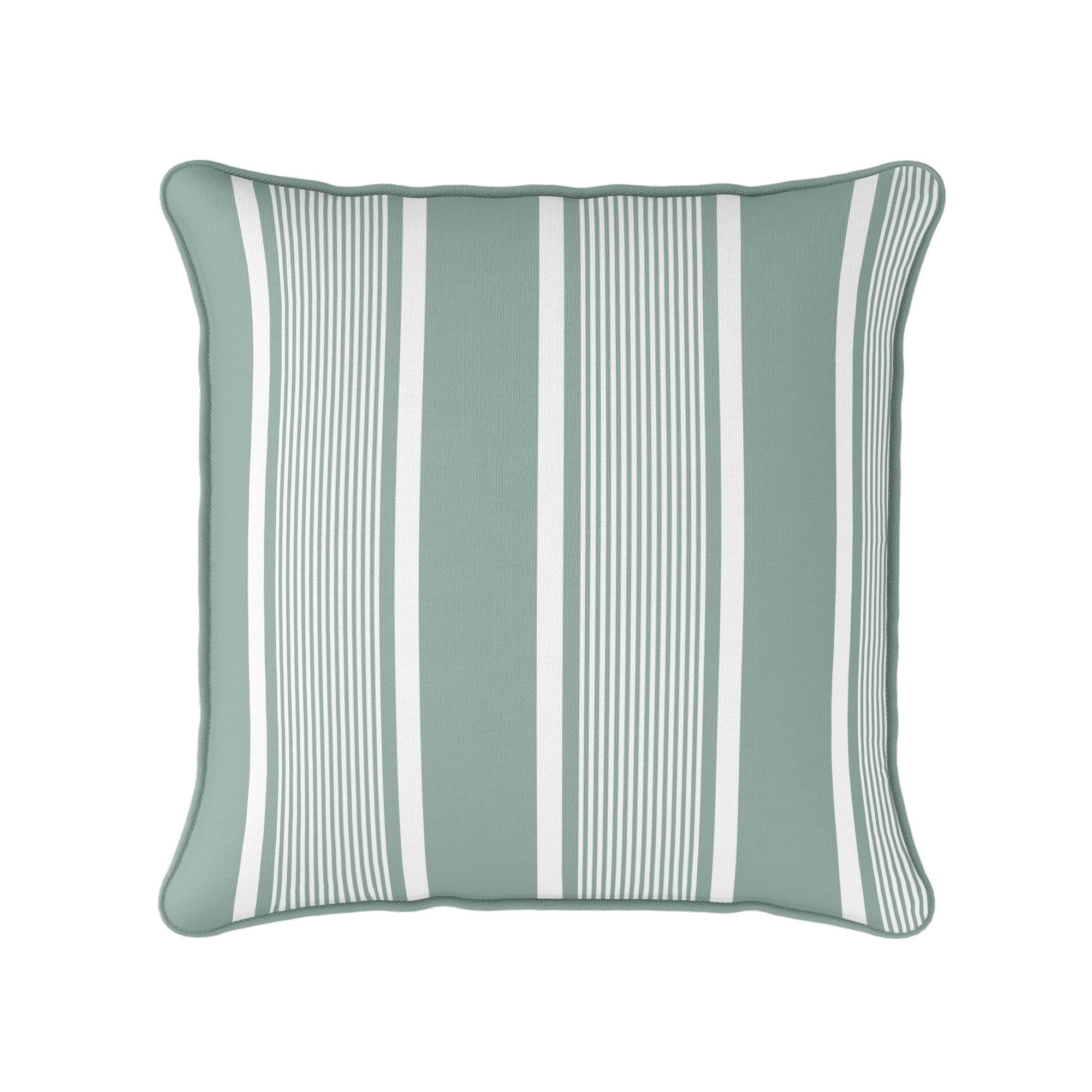 Deckchair Stripe Cushion - Greens - Hydrangea Lane Home