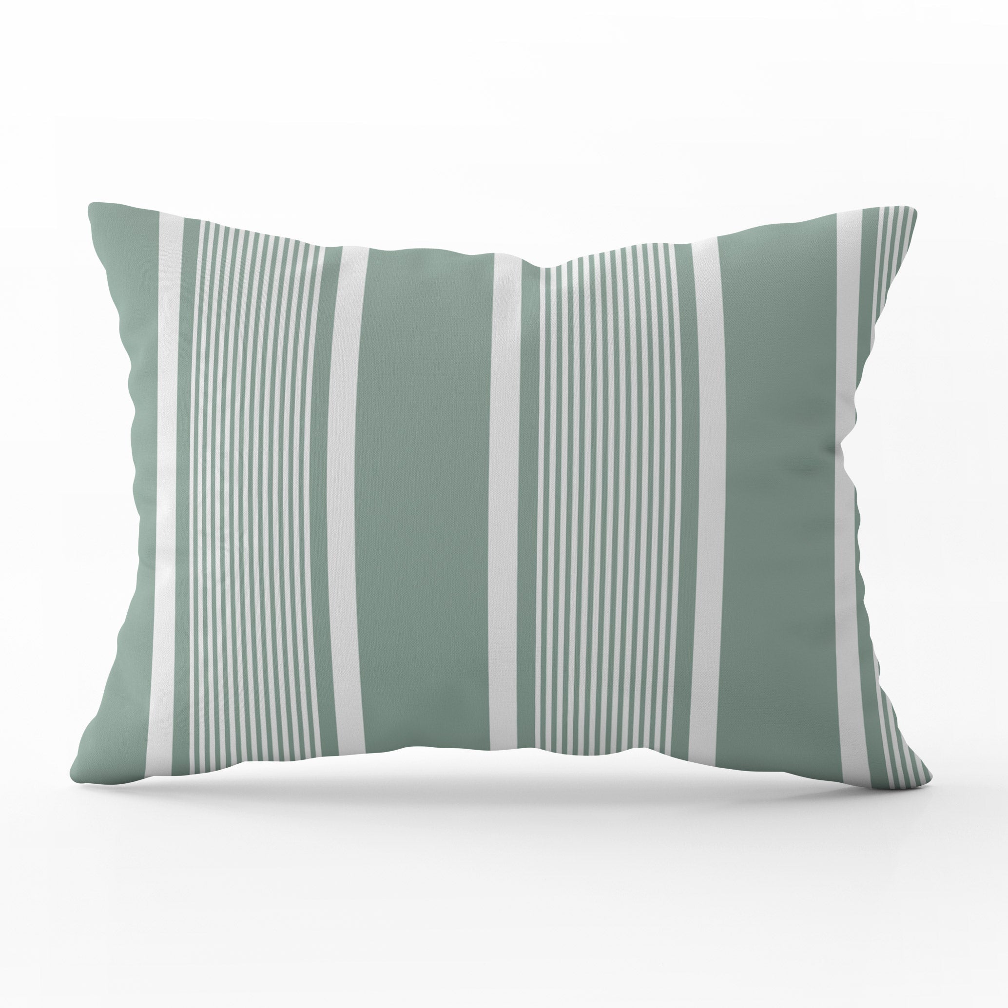 Deckchair Stripe Cushion - Greens - Hydrangea Lane Home