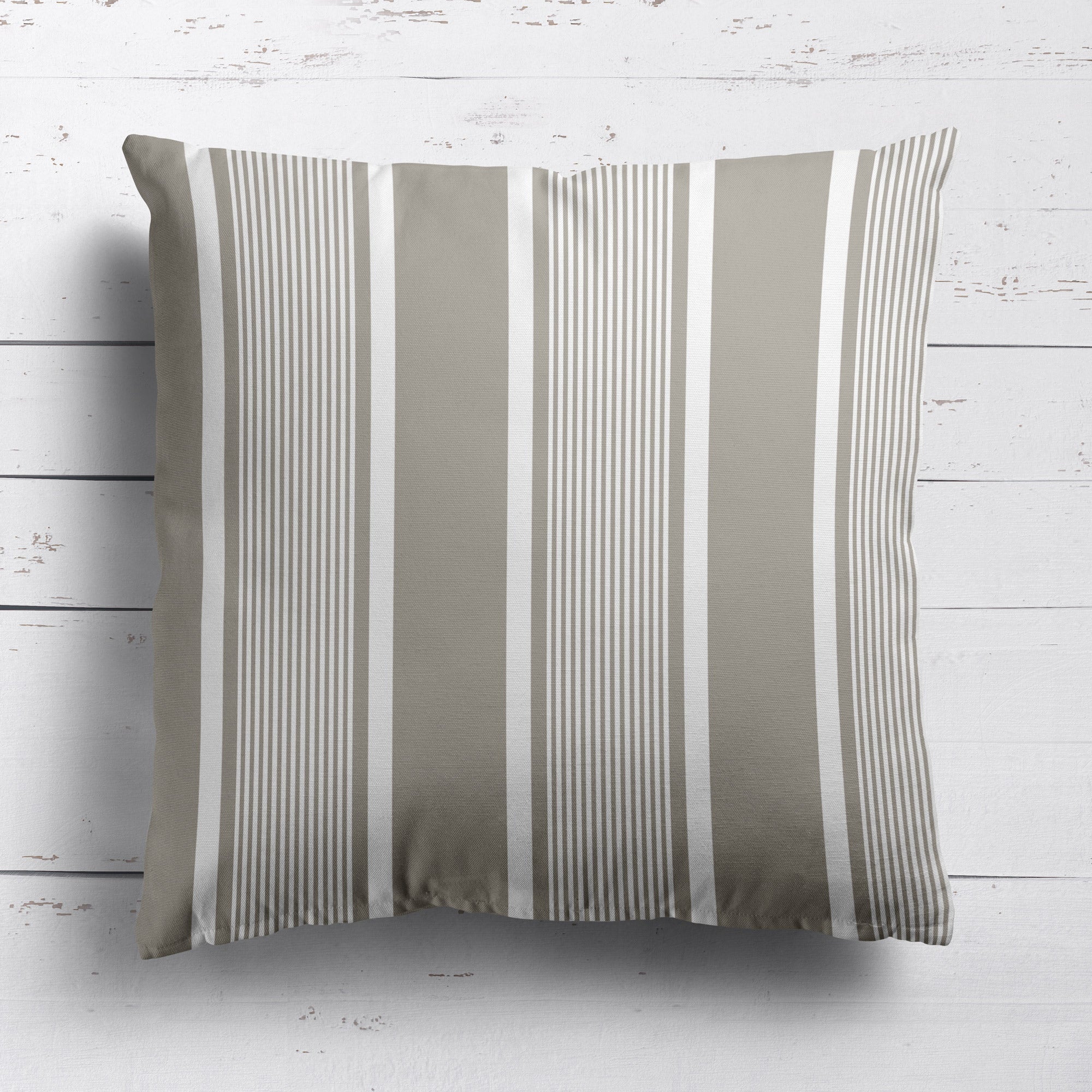 Deckchair Stripe Cushion - Neutrals - Hydrangea Lane Home