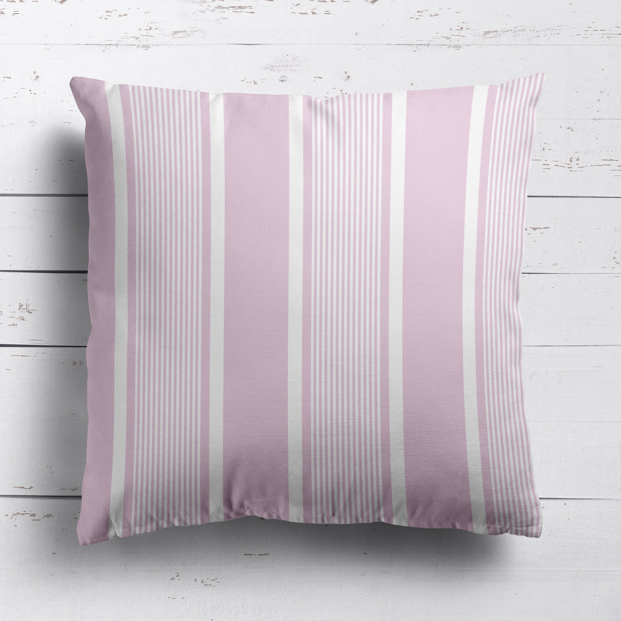 Deckchair Stripe Cushion - Pinks - Hydrangea Lane Home