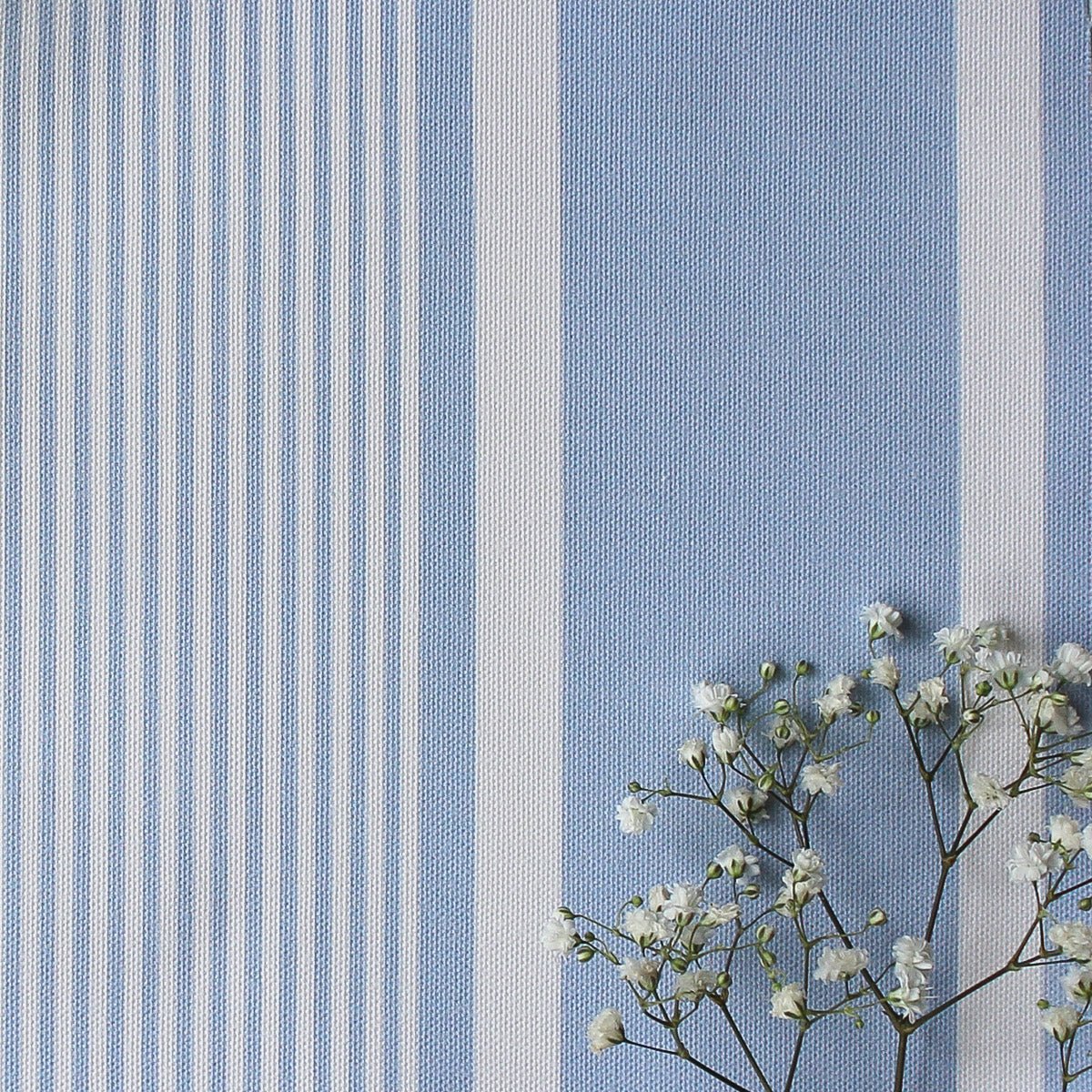 Deckchair Stripe Fabric - Cornflower - Hydrangea Lane Home