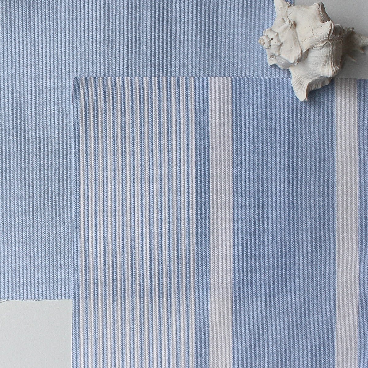 Deckchair Stripe Fabric - Cornflower - Hydrangea Lane Home