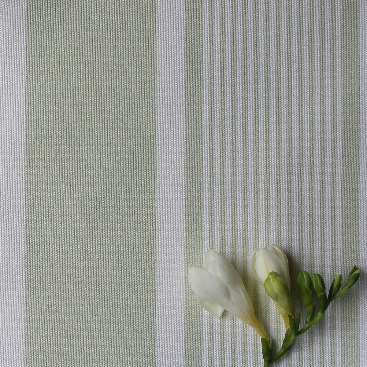 Deckchair Stripe Fabric - Elderflower - Hydrangea Lane Home