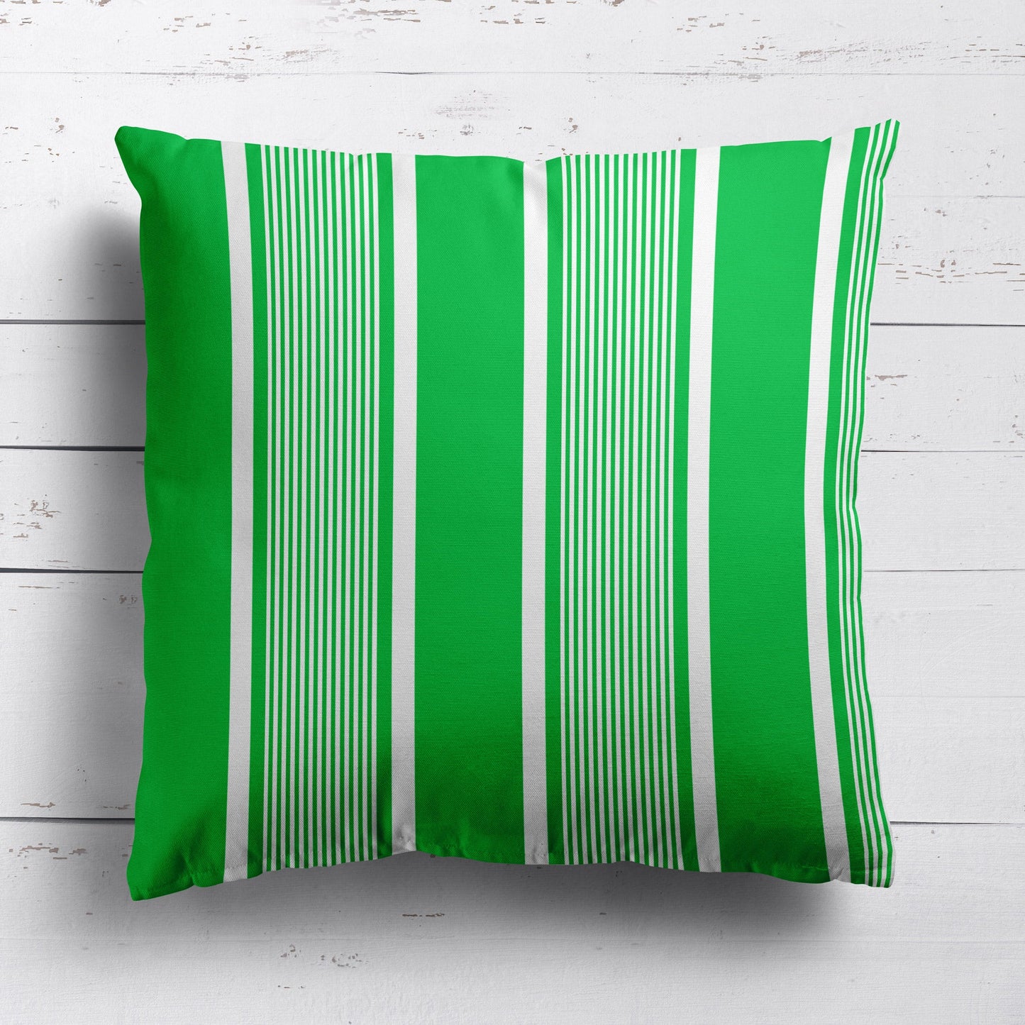 Deckchair Stripe Fabric - Emerald - Hydrangea Lane Home