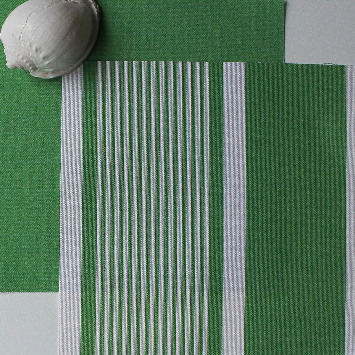 Deckchair Stripe Fabric - Emerald - Hydrangea Lane Home