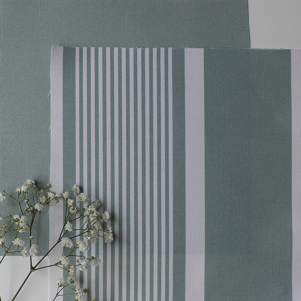 Deckchair Stripe Fabric - Eucalyptus - Hydrangea Lane Home