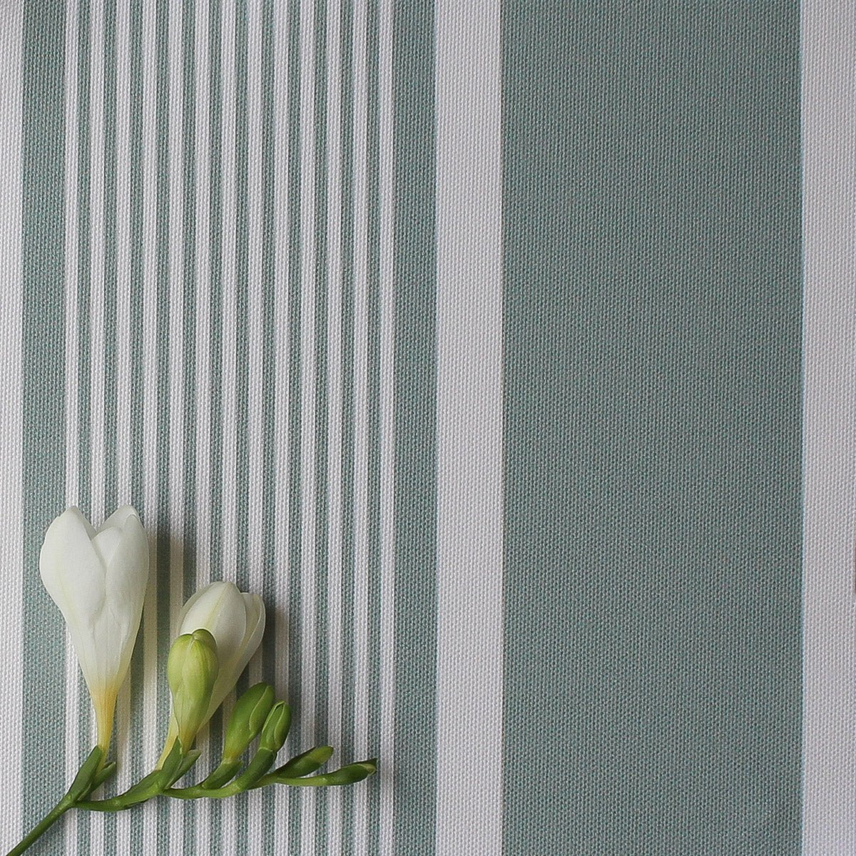 Deckchair Stripe Fabric - Eucalyptus - Hydrangea Lane Home