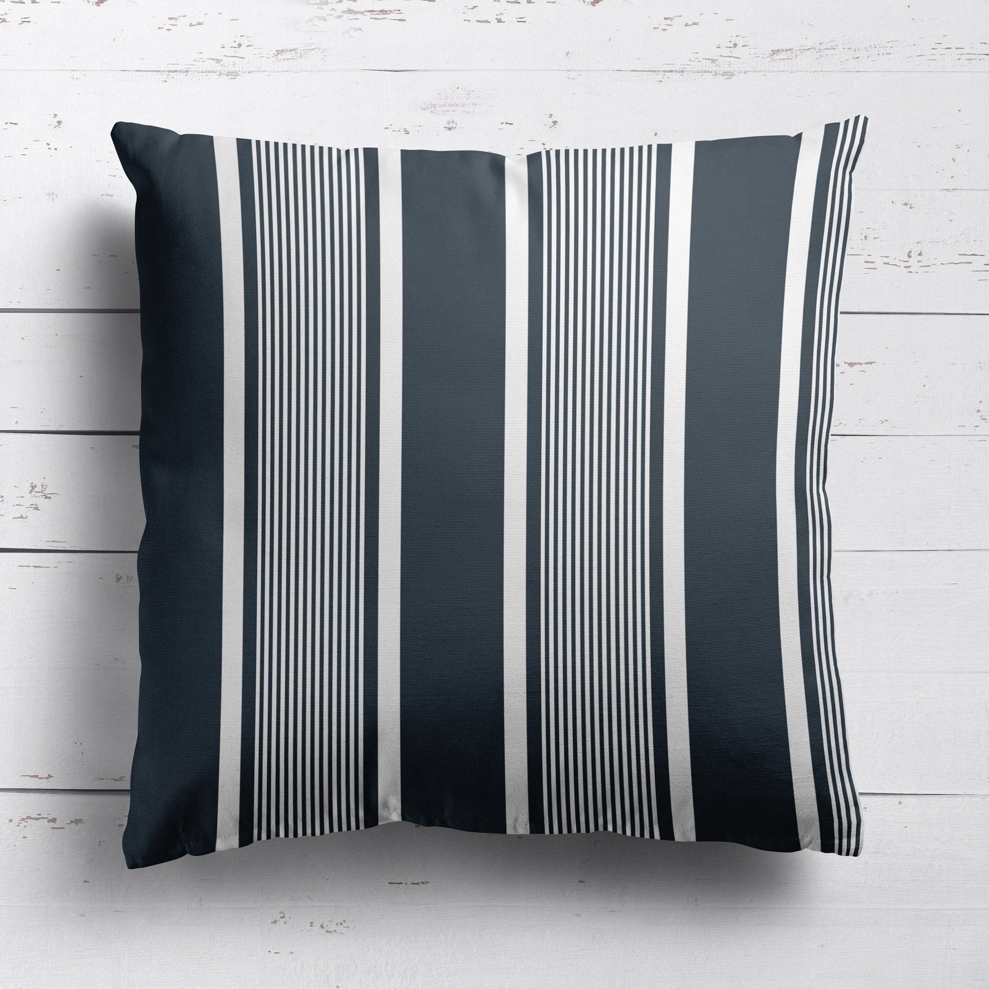 Deckchair Stripe Fabric - Graphite - Hydrangea Lane Home