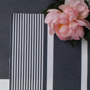 Deckchair Stripe Fabric - Graphite - Hydrangea Lane Home