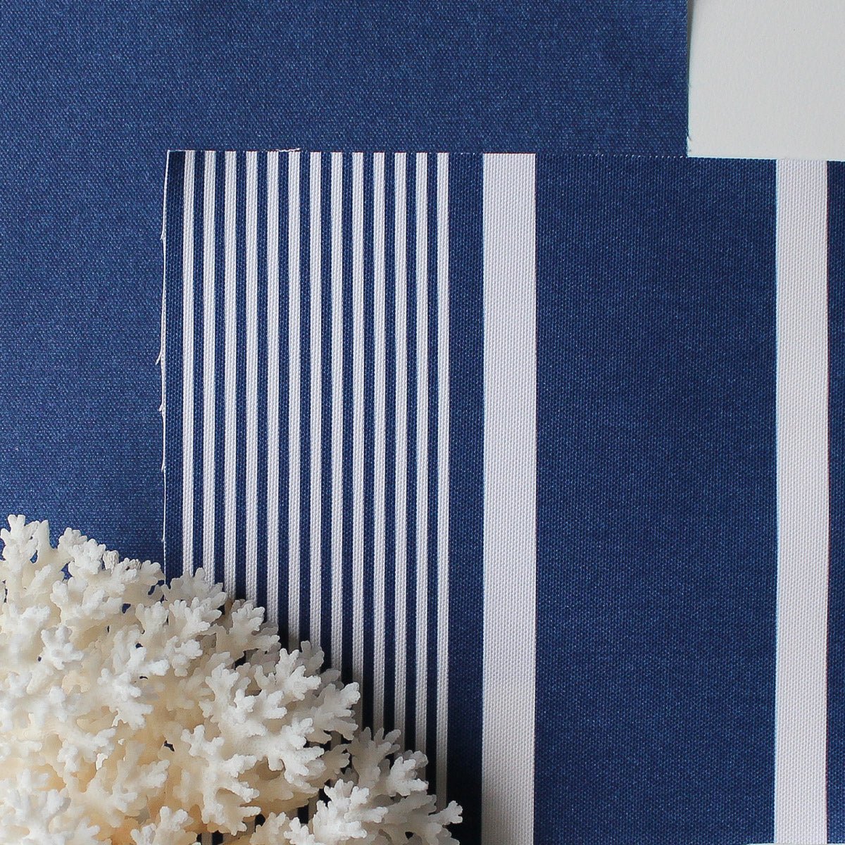 Deckchair Stripe Fabric - Navy - Hydrangea Lane Home