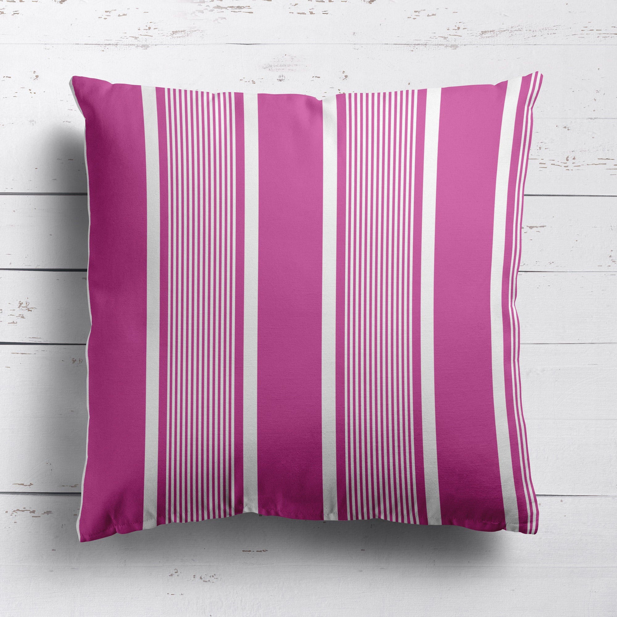 Deckchair Stripe Fabric - Raspberry - Hydrangea Lane Home