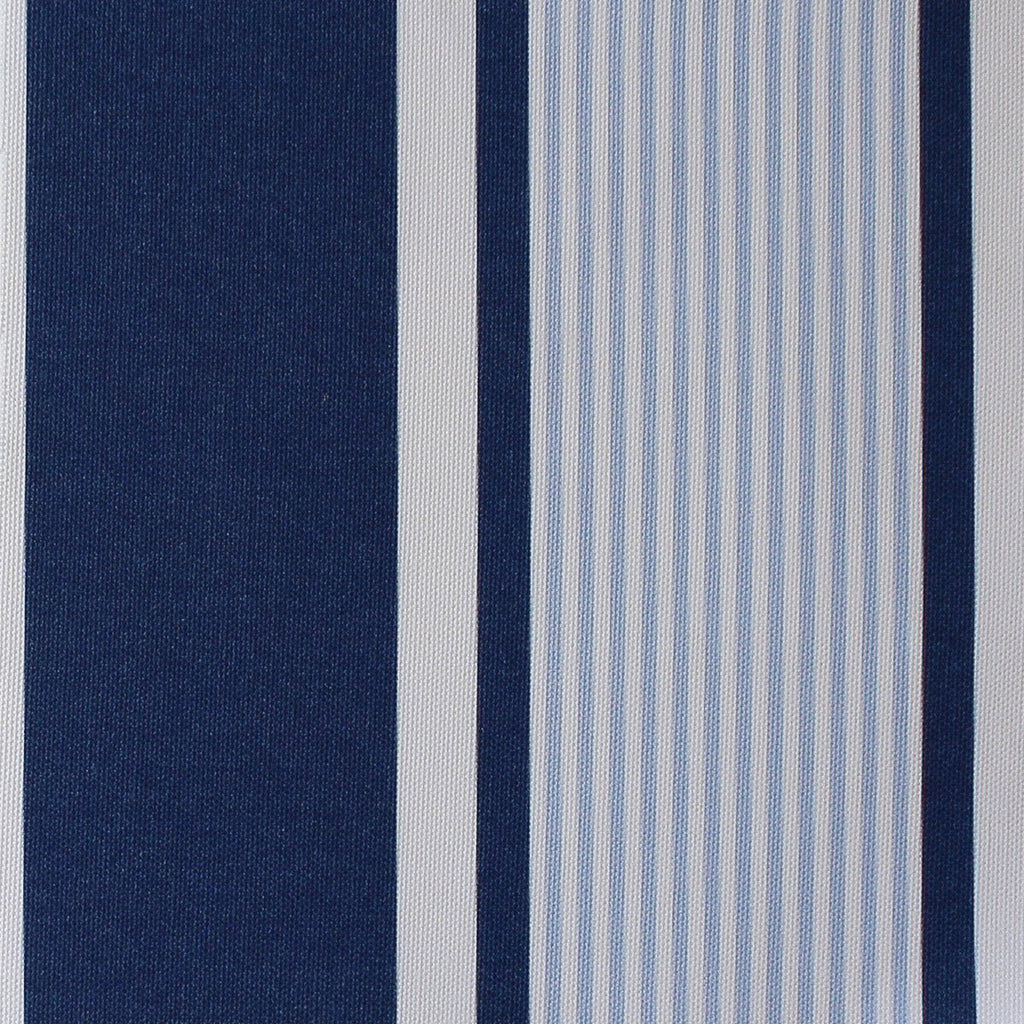 Deckchair Stripe Multi Fabric - Navy-Cornflower - Hydrangea Lane Home