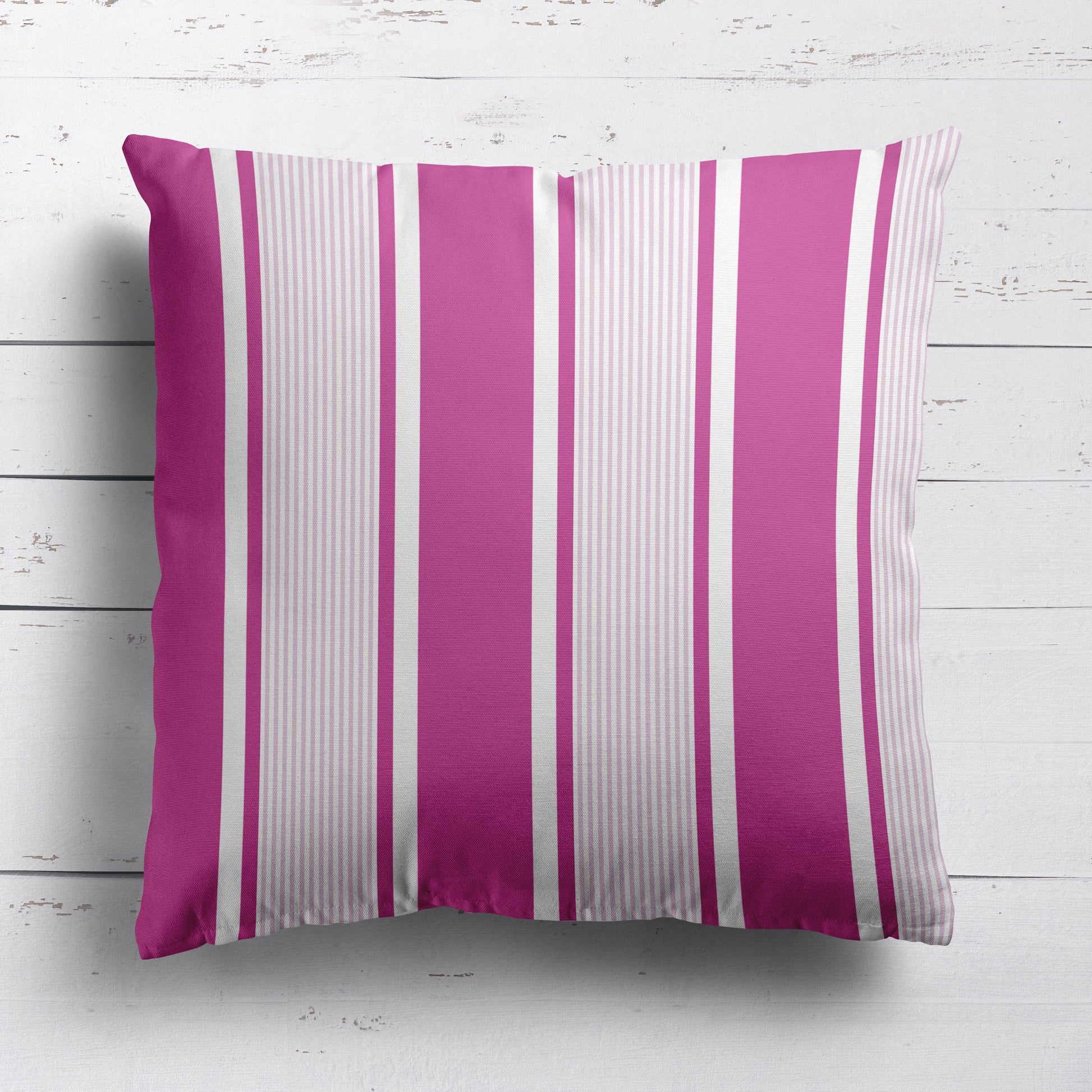 Deckchair Stripe Multi Fabric - Raspberry-Peony - Hydrangea Lane Home