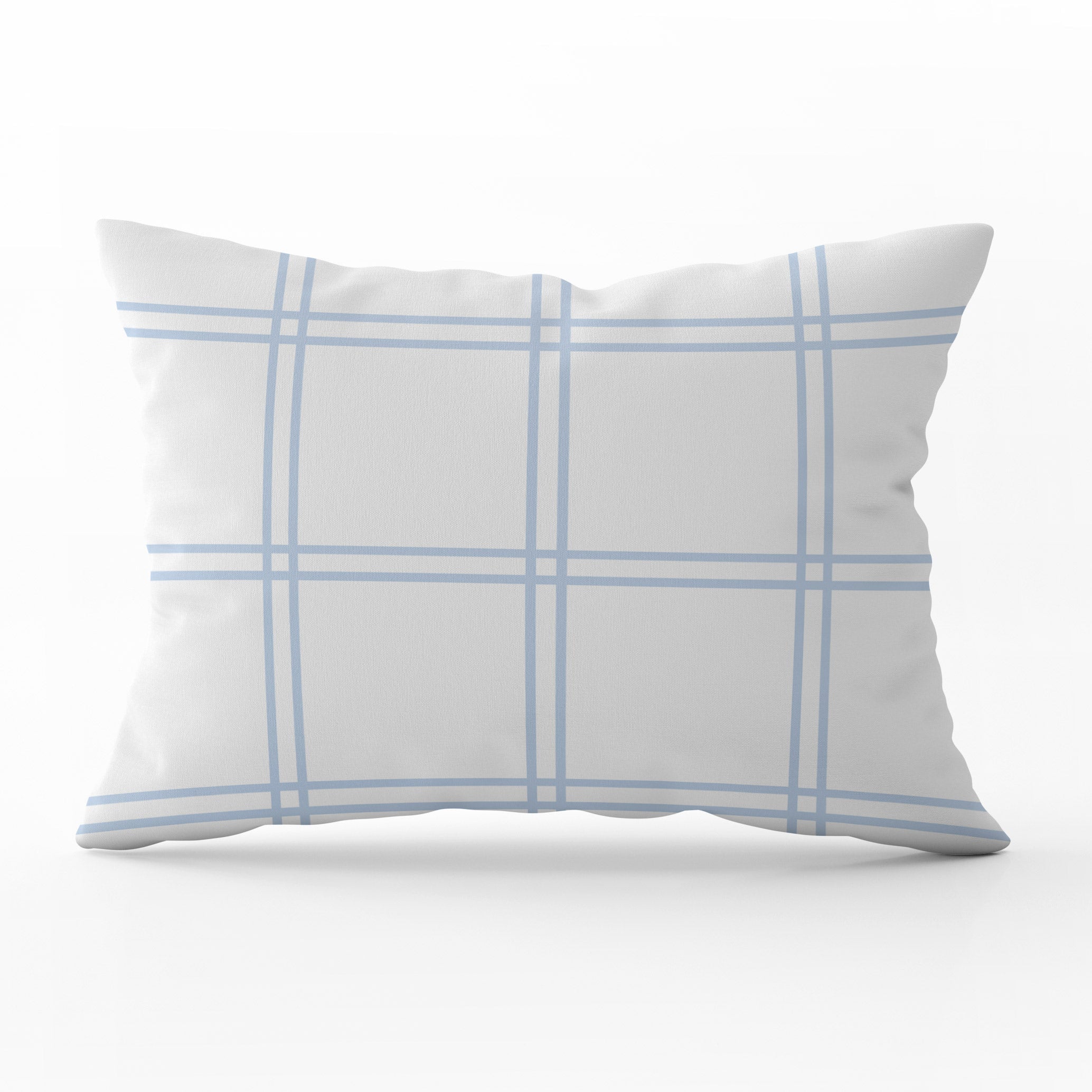 Double Window Pane Check Cushion - Blues - Hydrangea Lane Home
