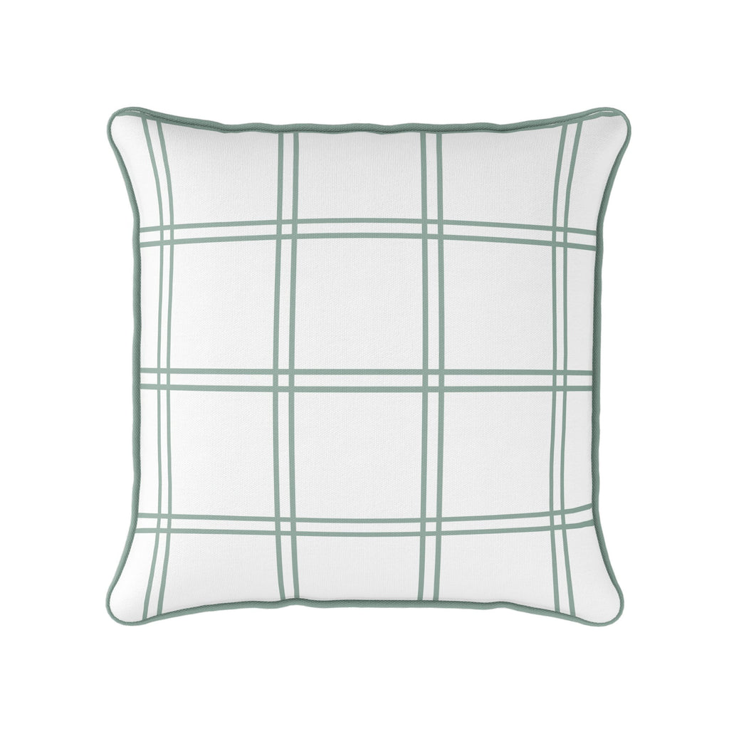 Double Window Pane Check Cushion - Greens - Hydrangea Lane Home