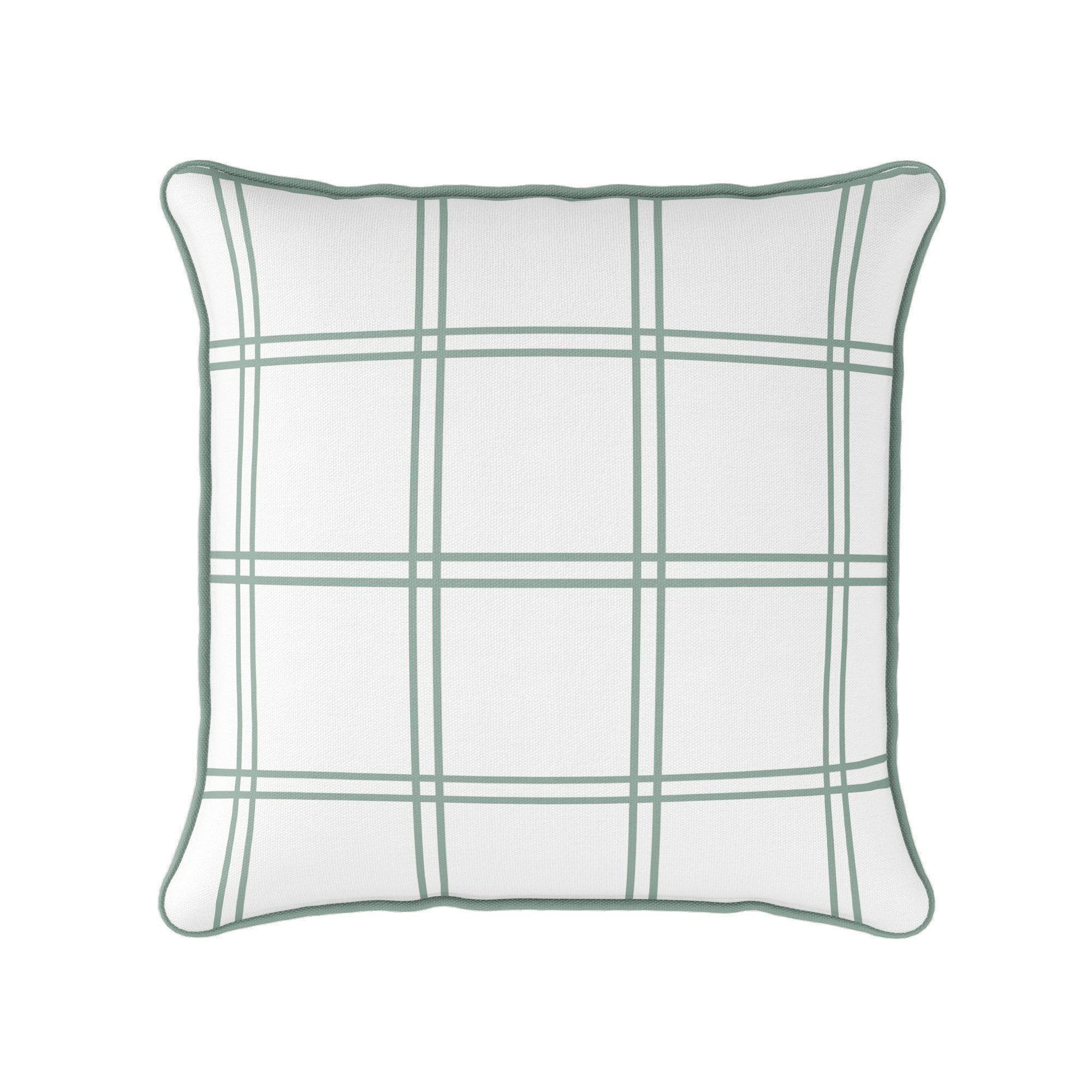 Double Window Pane Check Cushion - Greens - Hydrangea Lane Home