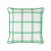 Double Window Pane Check Cushion - Greens - Hydrangea Lane Home