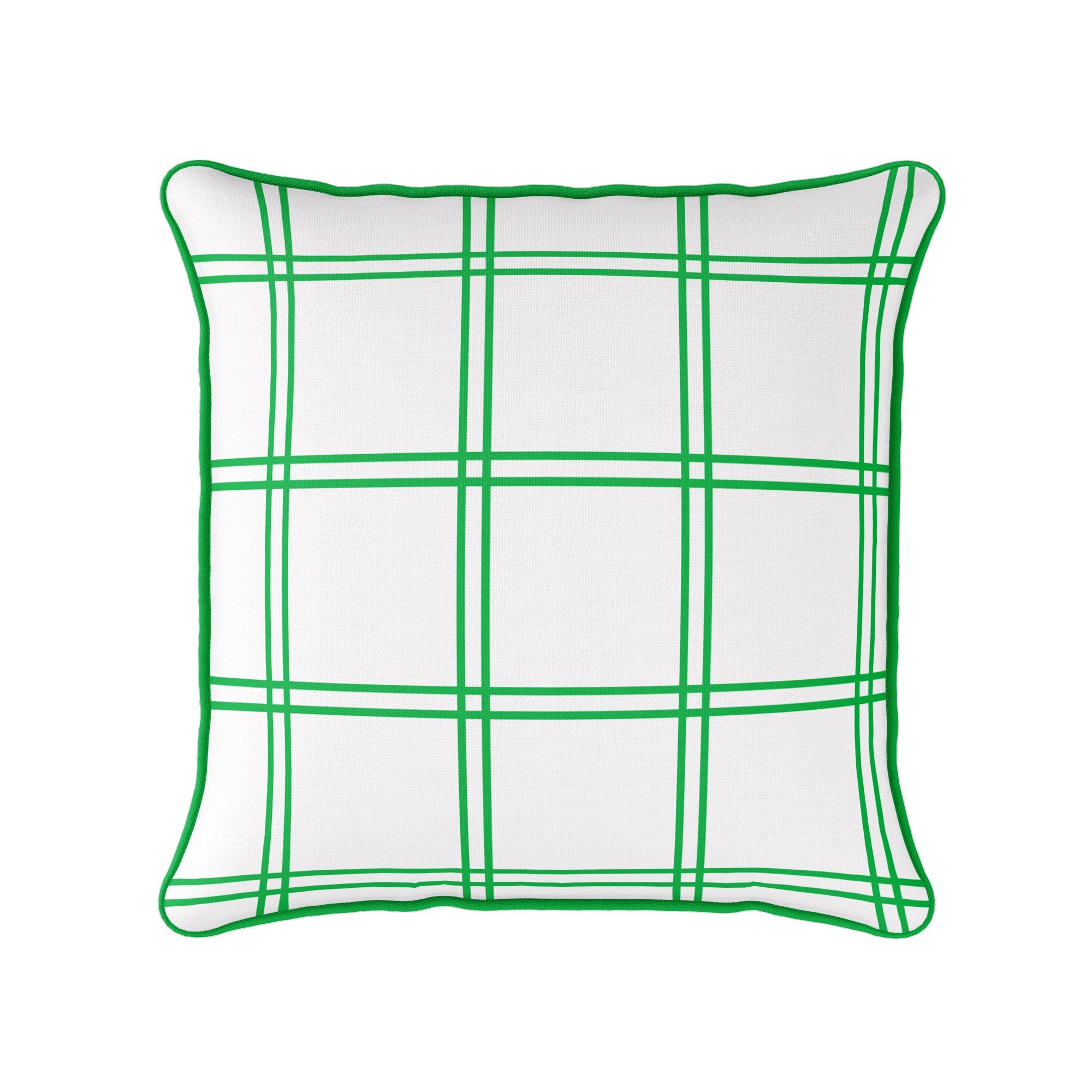 Double Window Pane Check Cushion - Greens - Hydrangea Lane Home