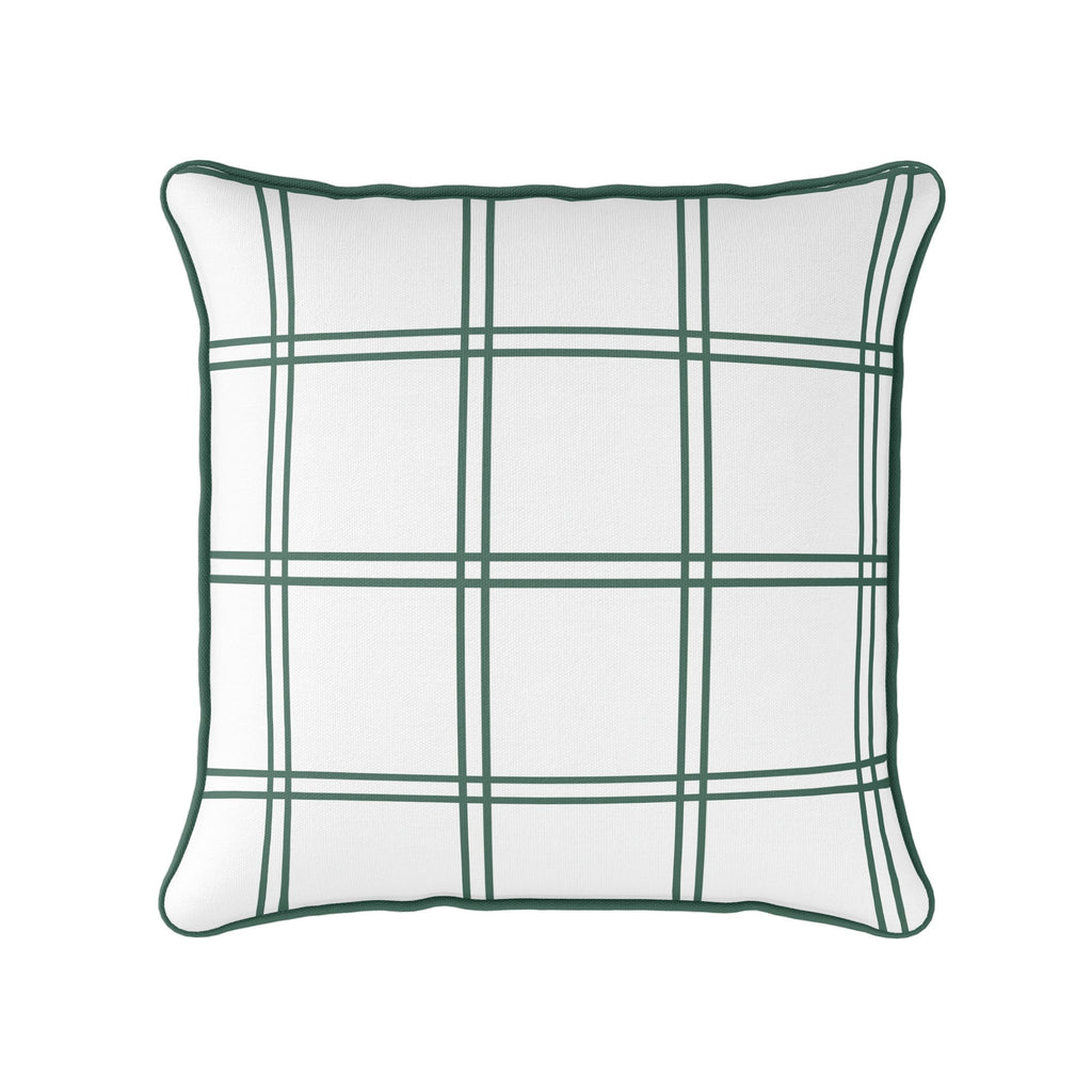 Double Window Pane Check Cushion - Greens - Hydrangea Lane Home