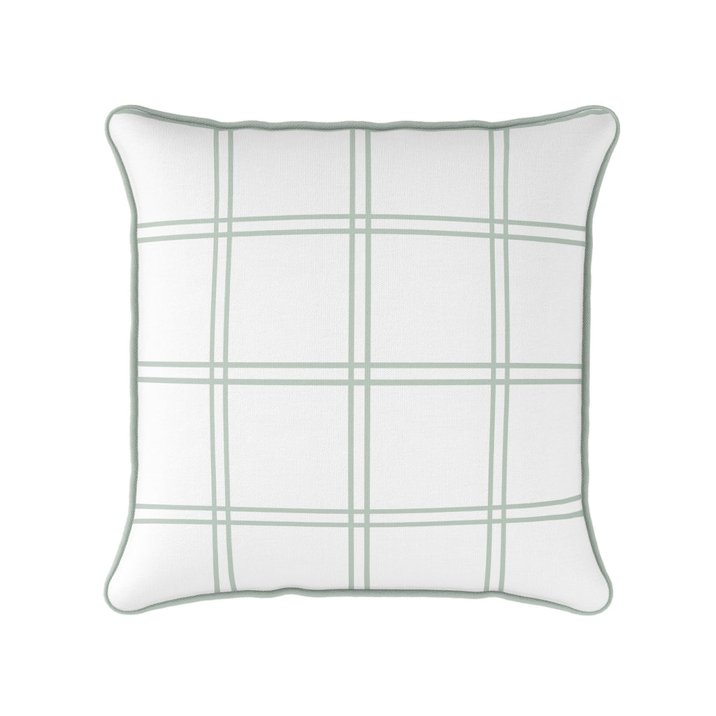 Double Window Pane Check Cushion - Greens - Hydrangea Lane Home