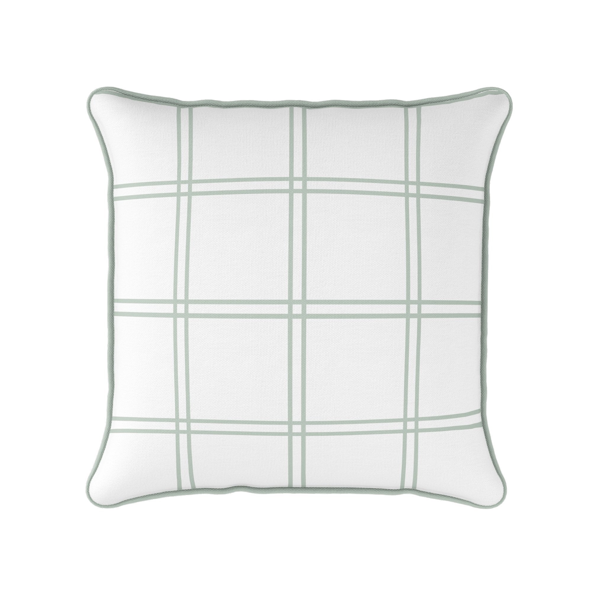 Double Window Pane Check Cushion - Greens - Hydrangea Lane Home