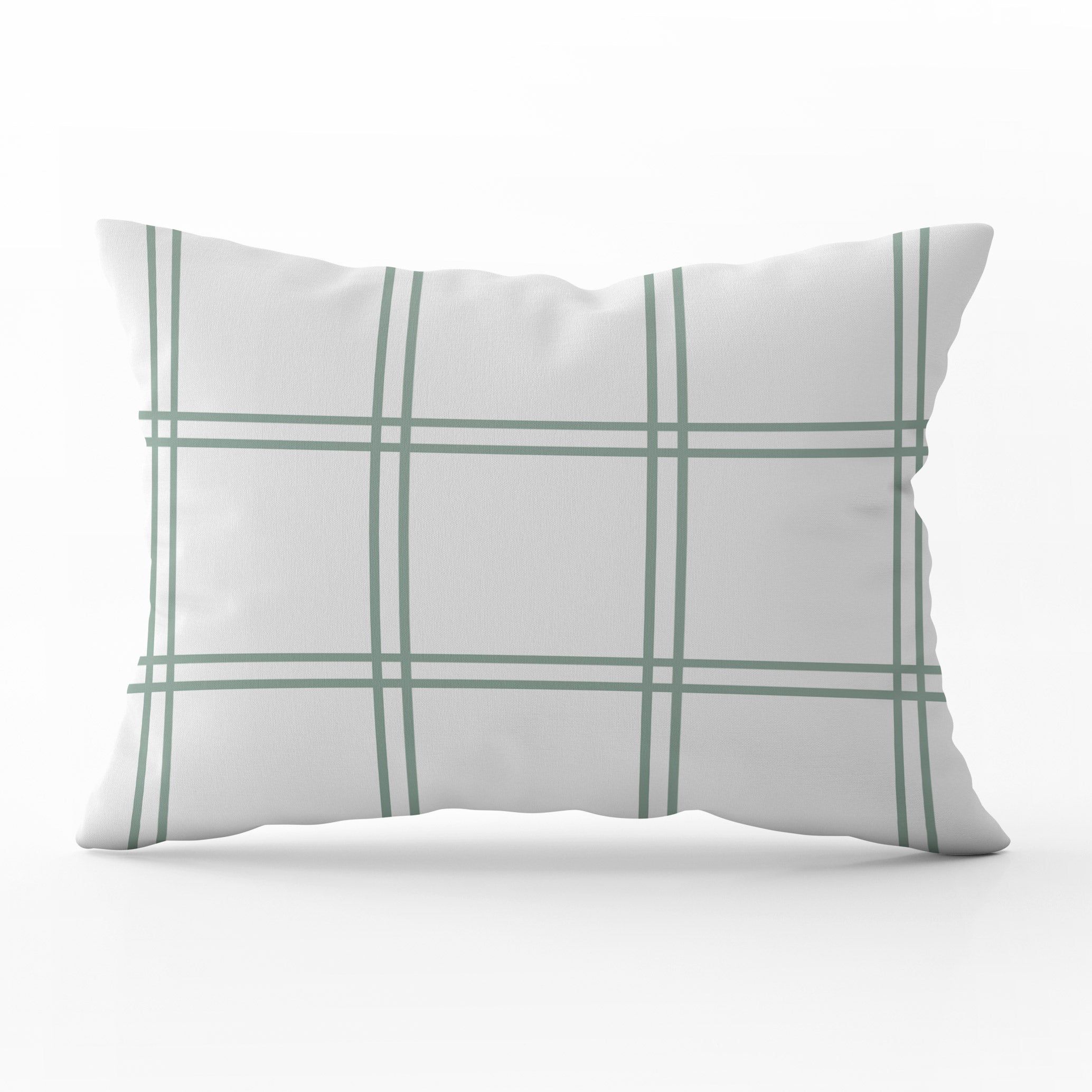 Double Window Pane Check Cushion - Greens - Hydrangea Lane Home