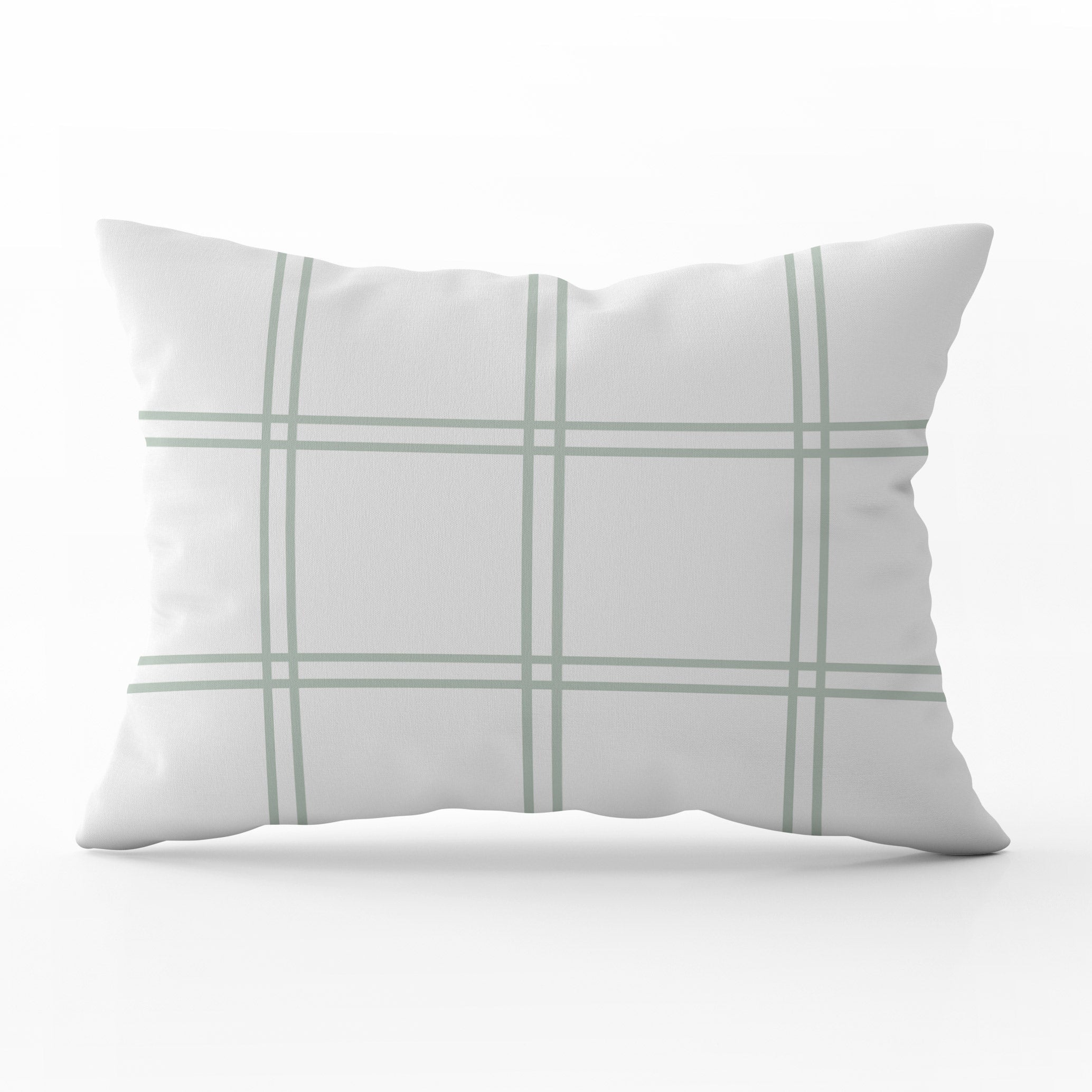 Double Window Pane Check Cushion - Greens - Hydrangea Lane Home
