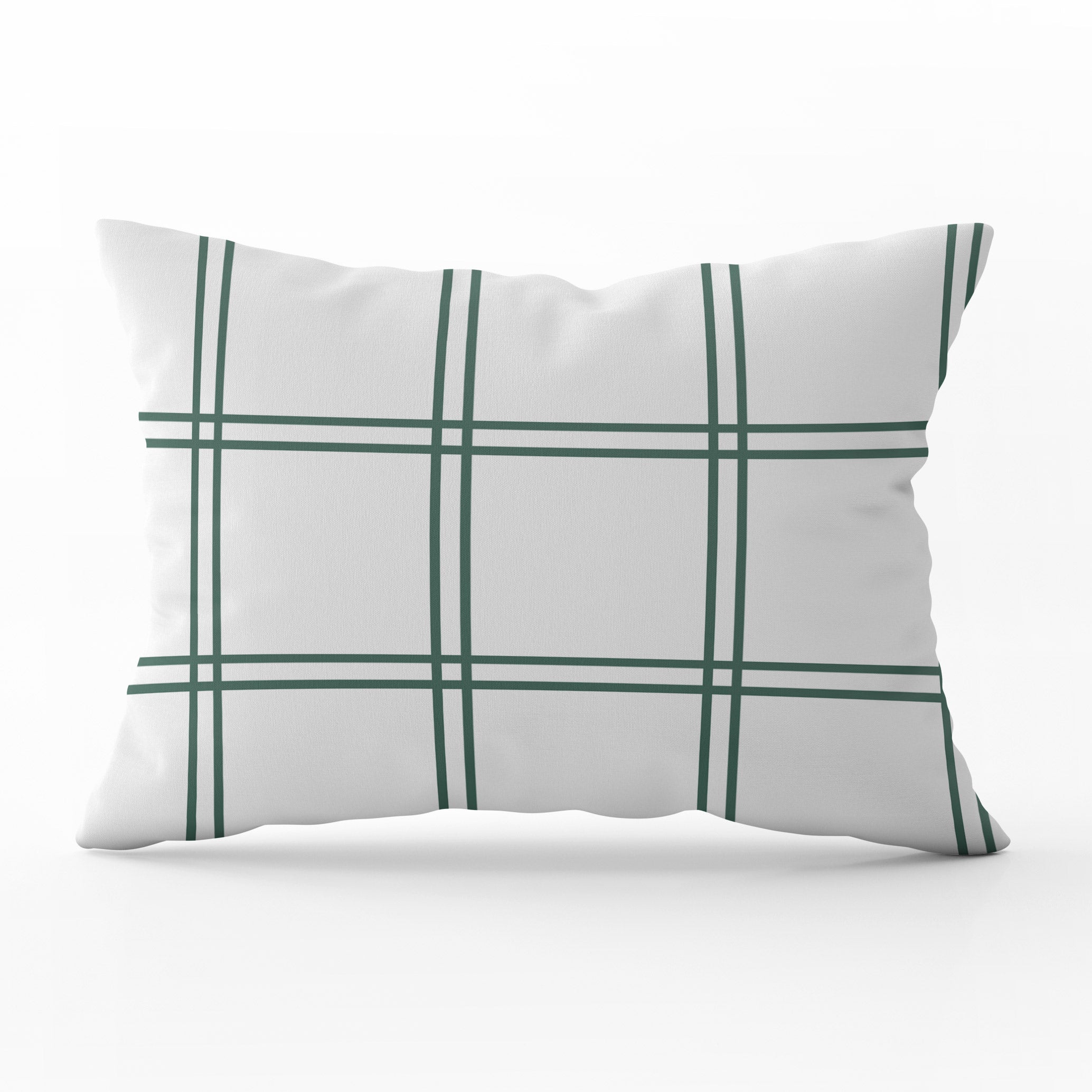 Double Window Pane Check Cushion - Greens - Hydrangea Lane Home