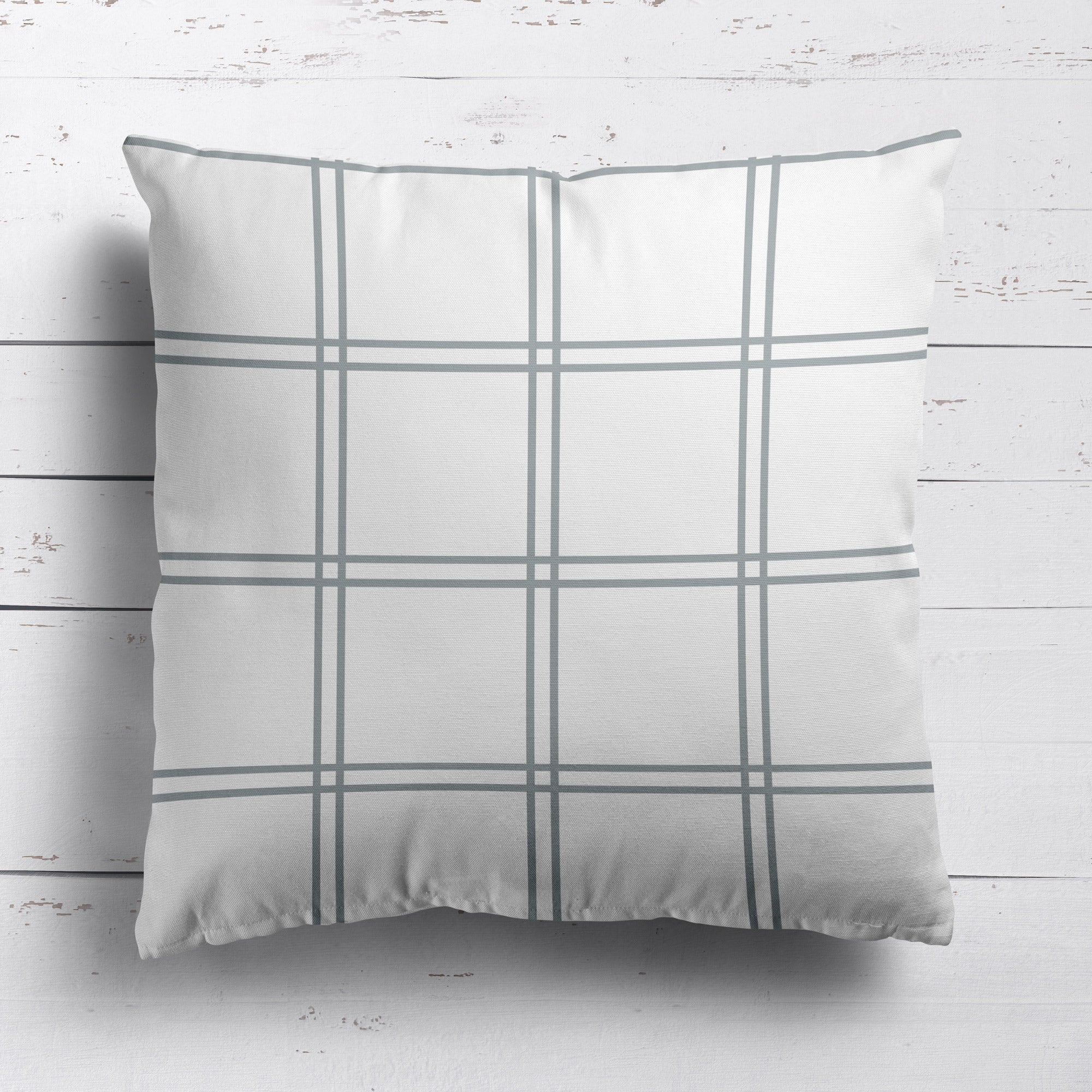Double Window Pane Check Cushion - Neutrals - Hydrangea Lane Home