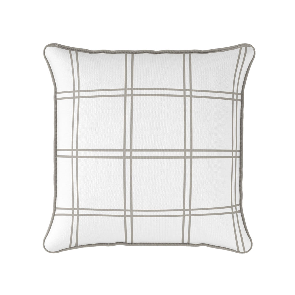 Double Window Pane Check Cushion - Neutrals - Hydrangea Lane Home
