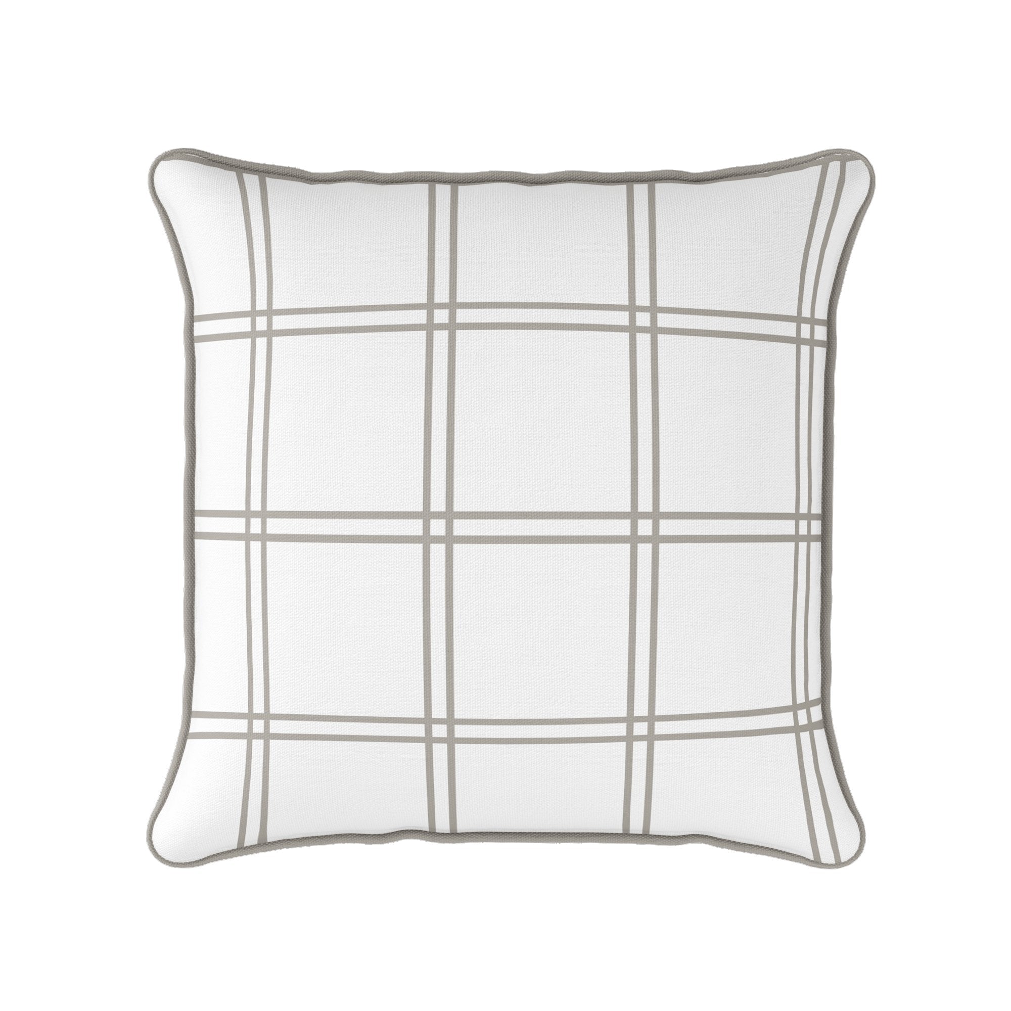 Double Window Pane Check Cushion - Neutrals - Hydrangea Lane Home
