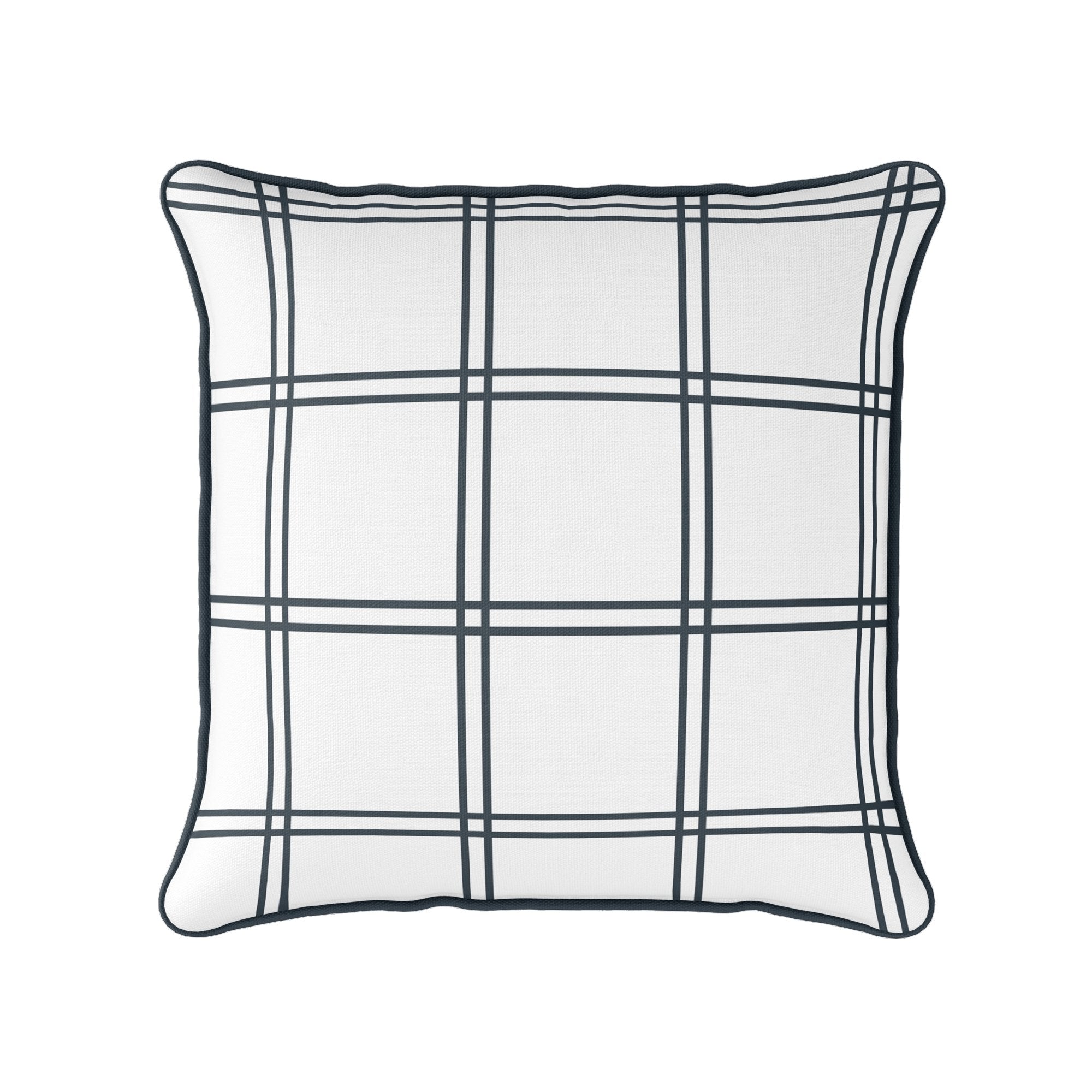Double Window Pane Check Cushion - Neutrals - Hydrangea Lane Home