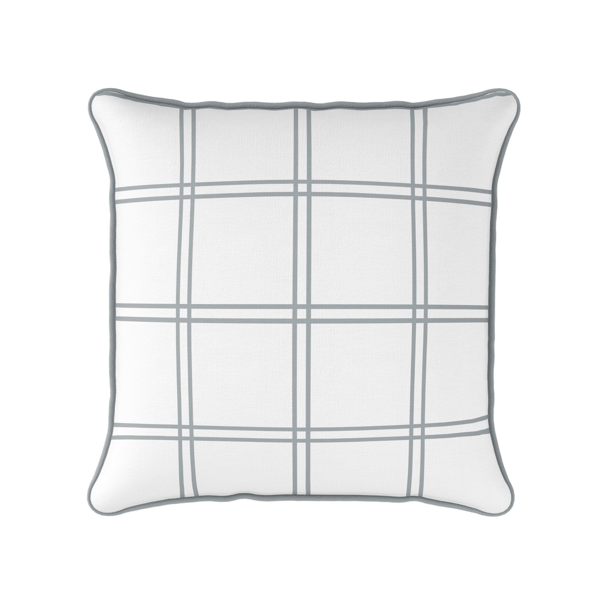 Double Window Pane Check Cushion - Neutrals - Hydrangea Lane Home