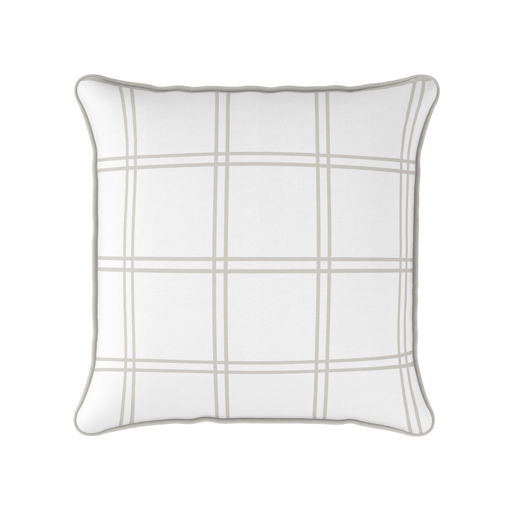 Double Window Pane Check Cushion - Neutrals - Hydrangea Lane Home