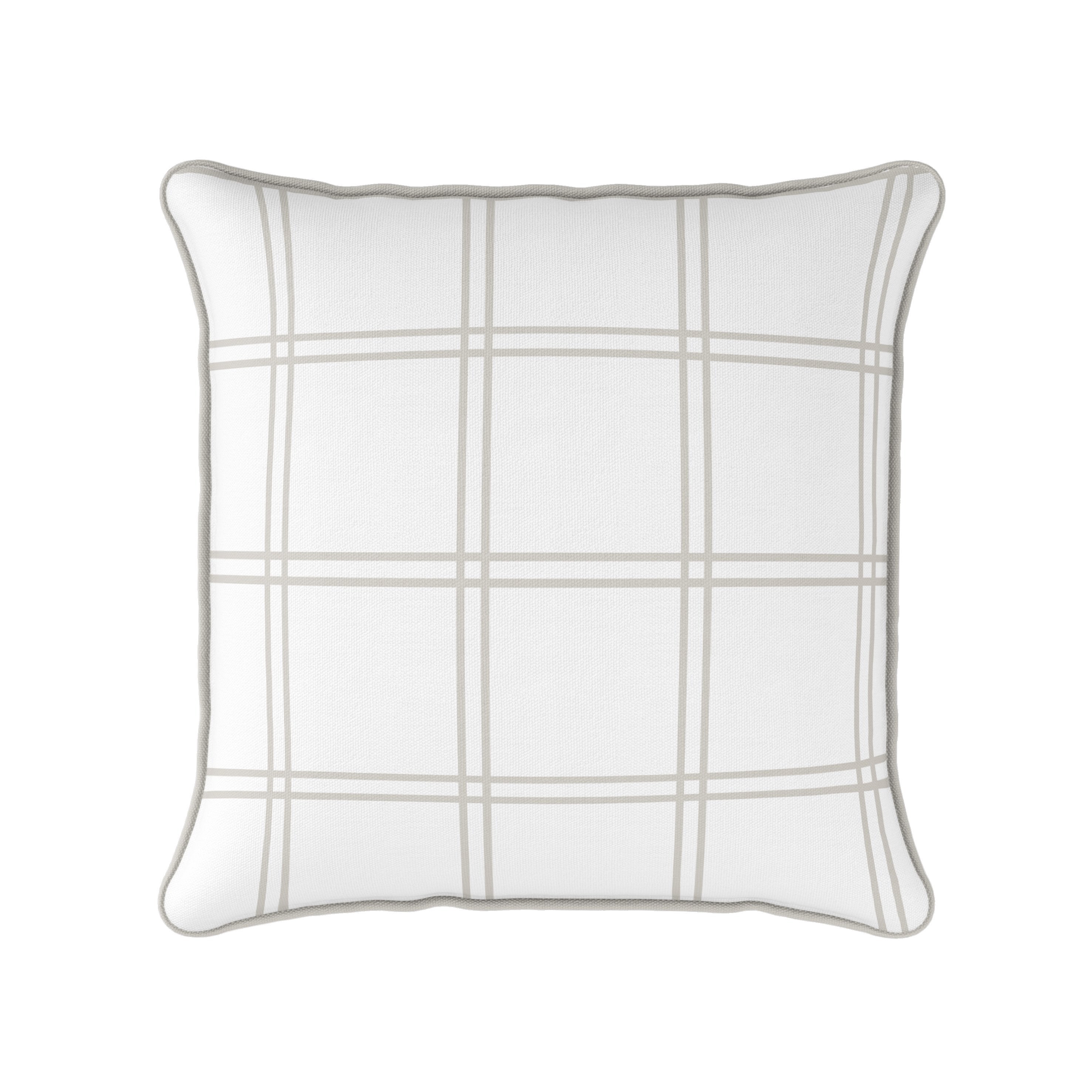 Double Window Pane Check Cushion - Neutrals - Hydrangea Lane Home