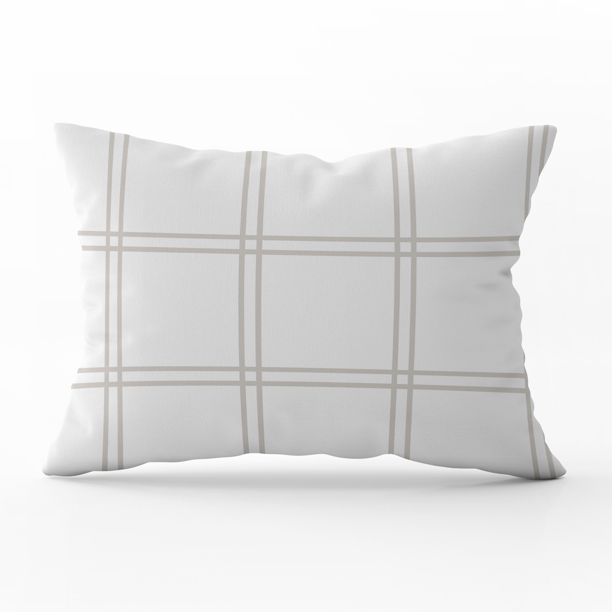 Double Window Pane Check Cushion - Neutrals - Hydrangea Lane Home