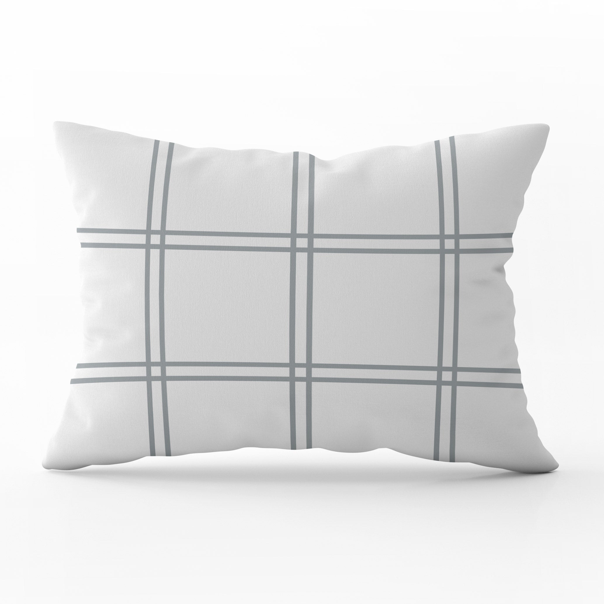 Double Window Pane Check Cushion - Neutrals - Hydrangea Lane Home