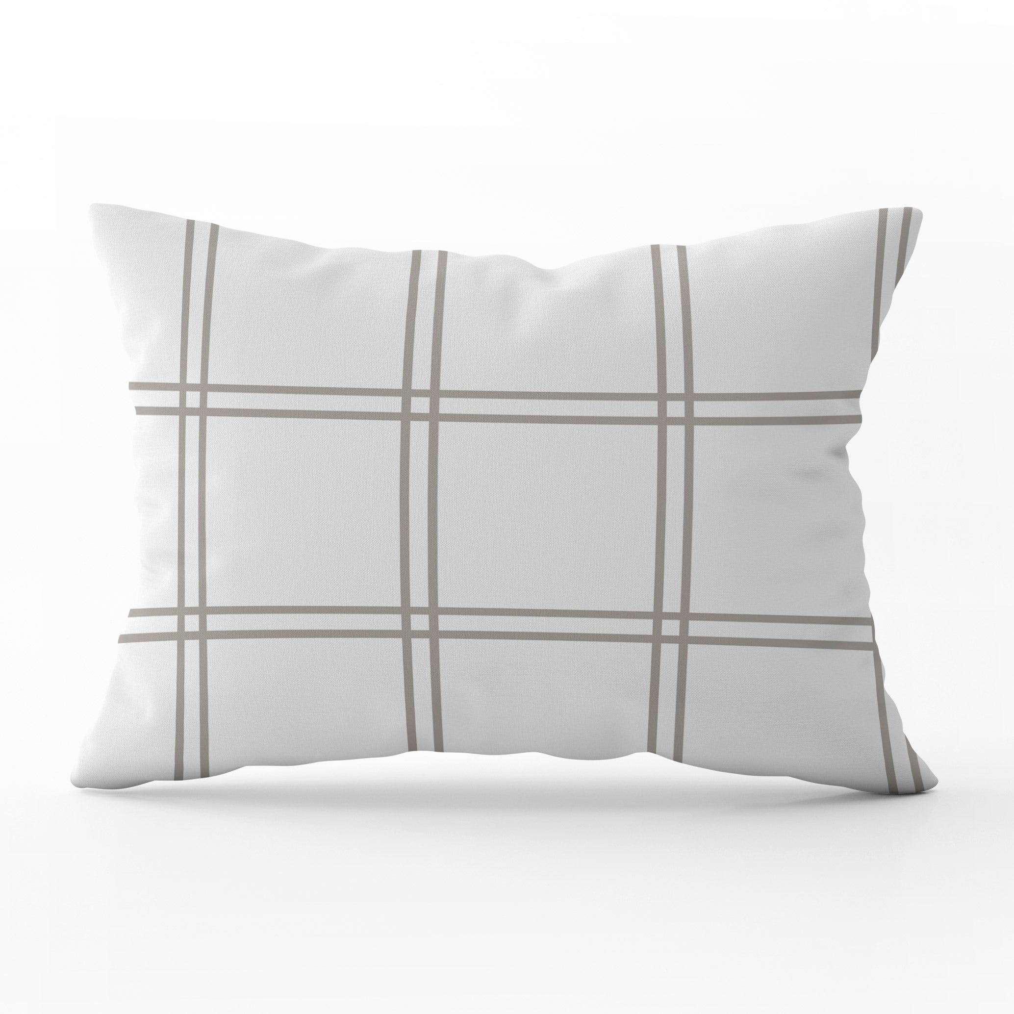 Double Window Pane Check Cushion - Neutrals - Hydrangea Lane Home