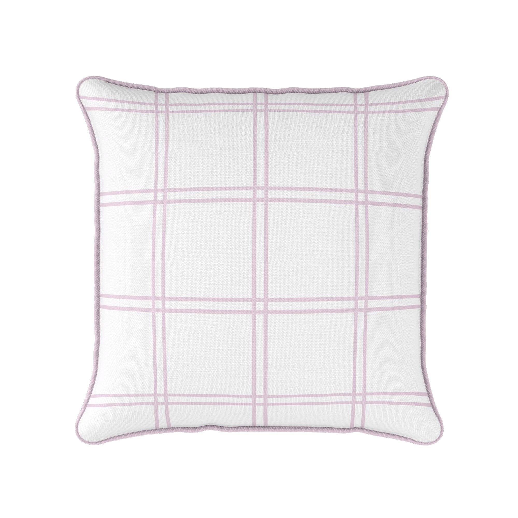 Double Window Pane Check Cushion - Pinks - Hydrangea Lane Home