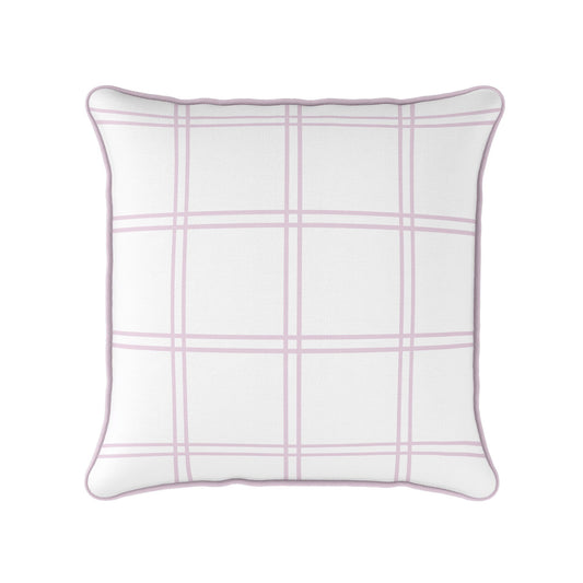 Double Window Pane Check Cushion - Pinks - Hydrangea Lane Home