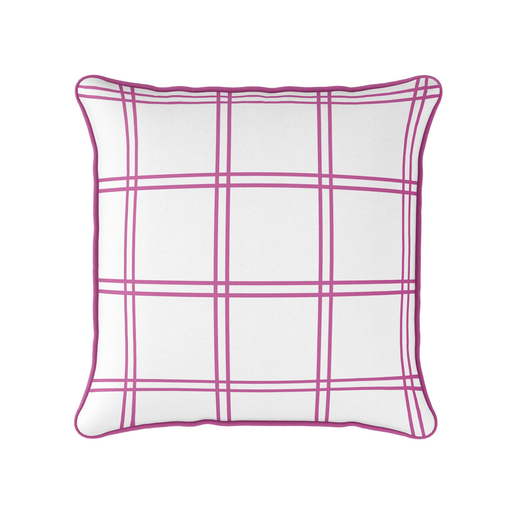 Double Window Pane Check Cushion - Pinks - Hydrangea Lane Home