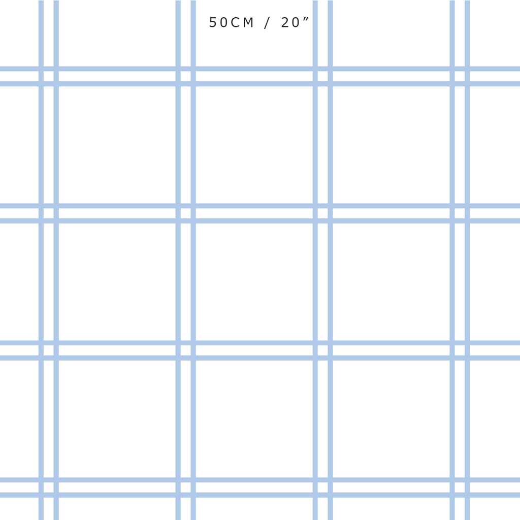 Double Window Pane Check Fabric - Cornflower - Hydrangea Lane Home