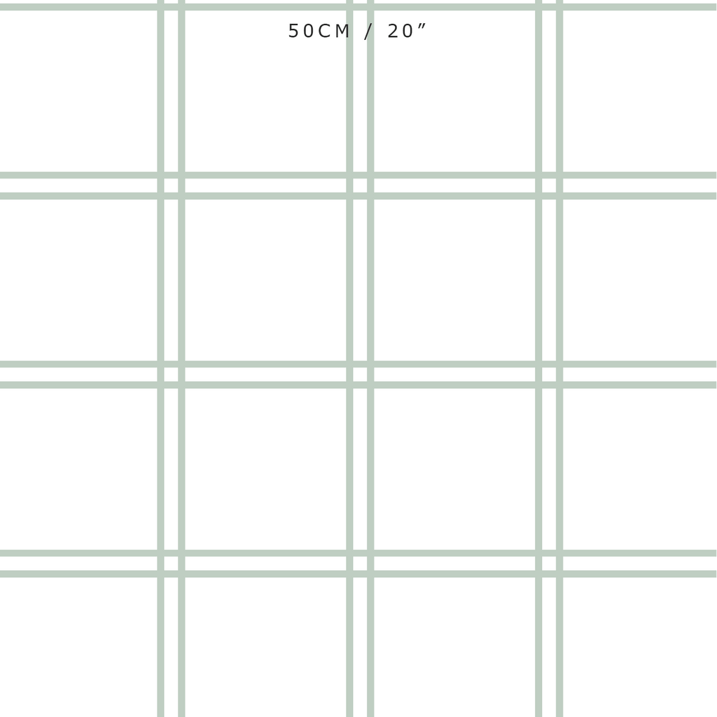 Double Window Pane Check Fabric - Eau De Nil - Hydrangea Lane Home