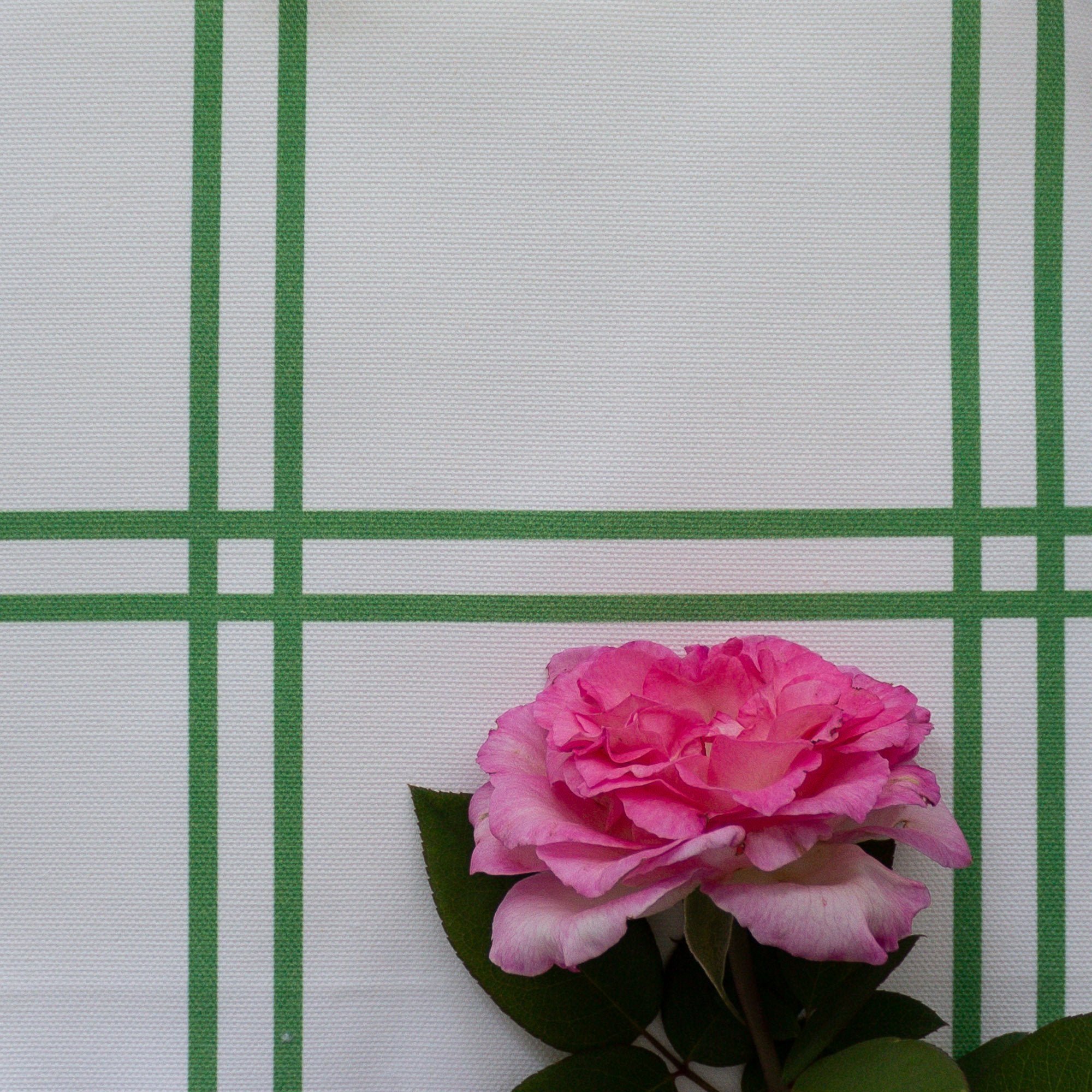 Double Window Pane Check Fabric - Emerald - Hydrangea Lane Home