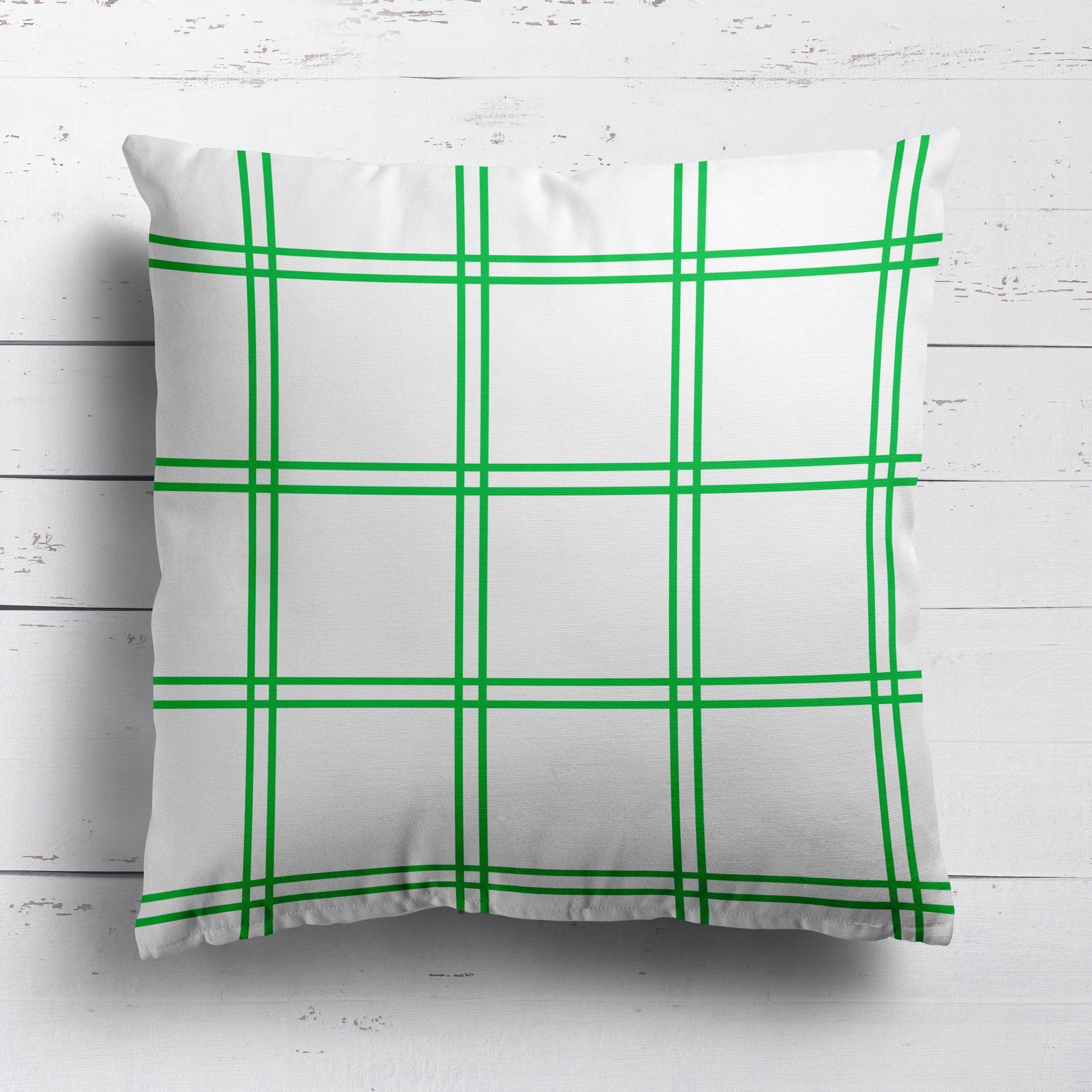 Double Window Pane Check Fabric - Emerald - Hydrangea Lane Home