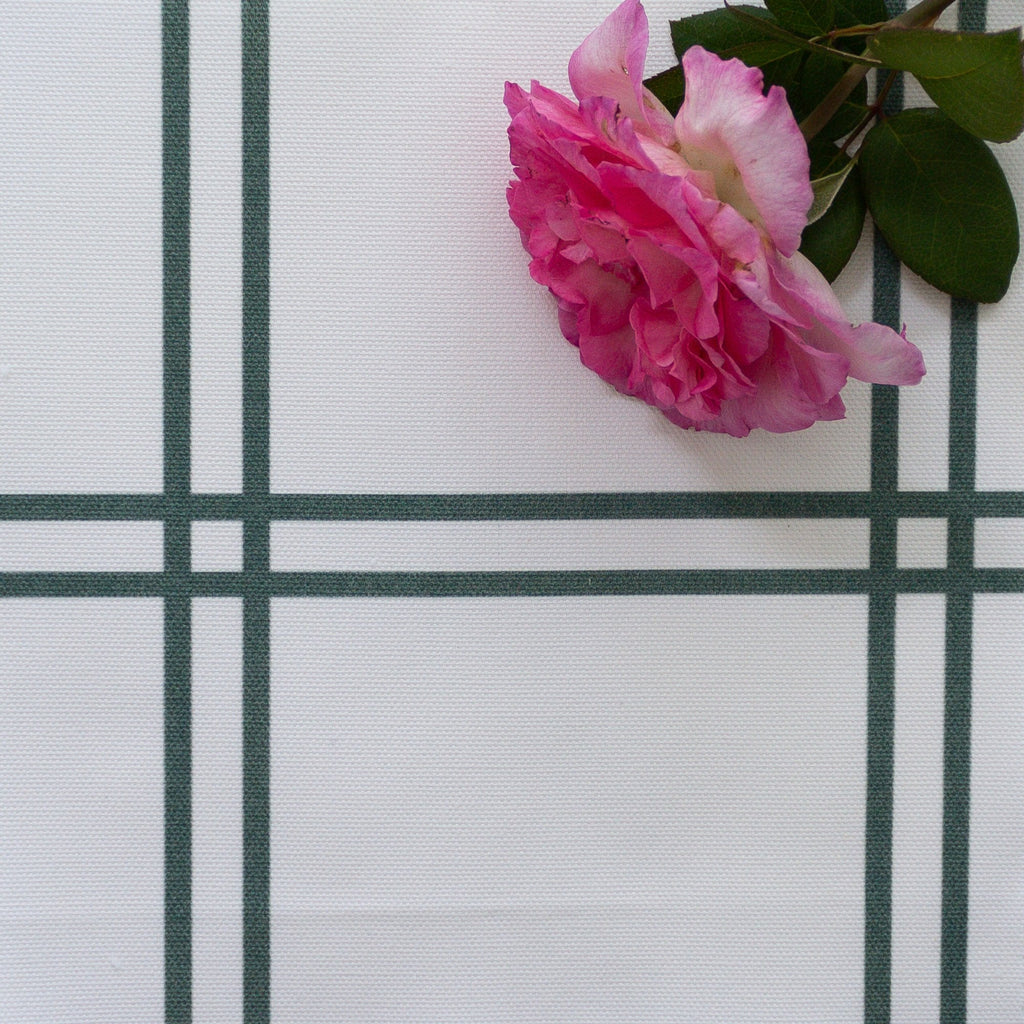 Double Window Pane Check Fabric - Leaf - Hydrangea Lane Home