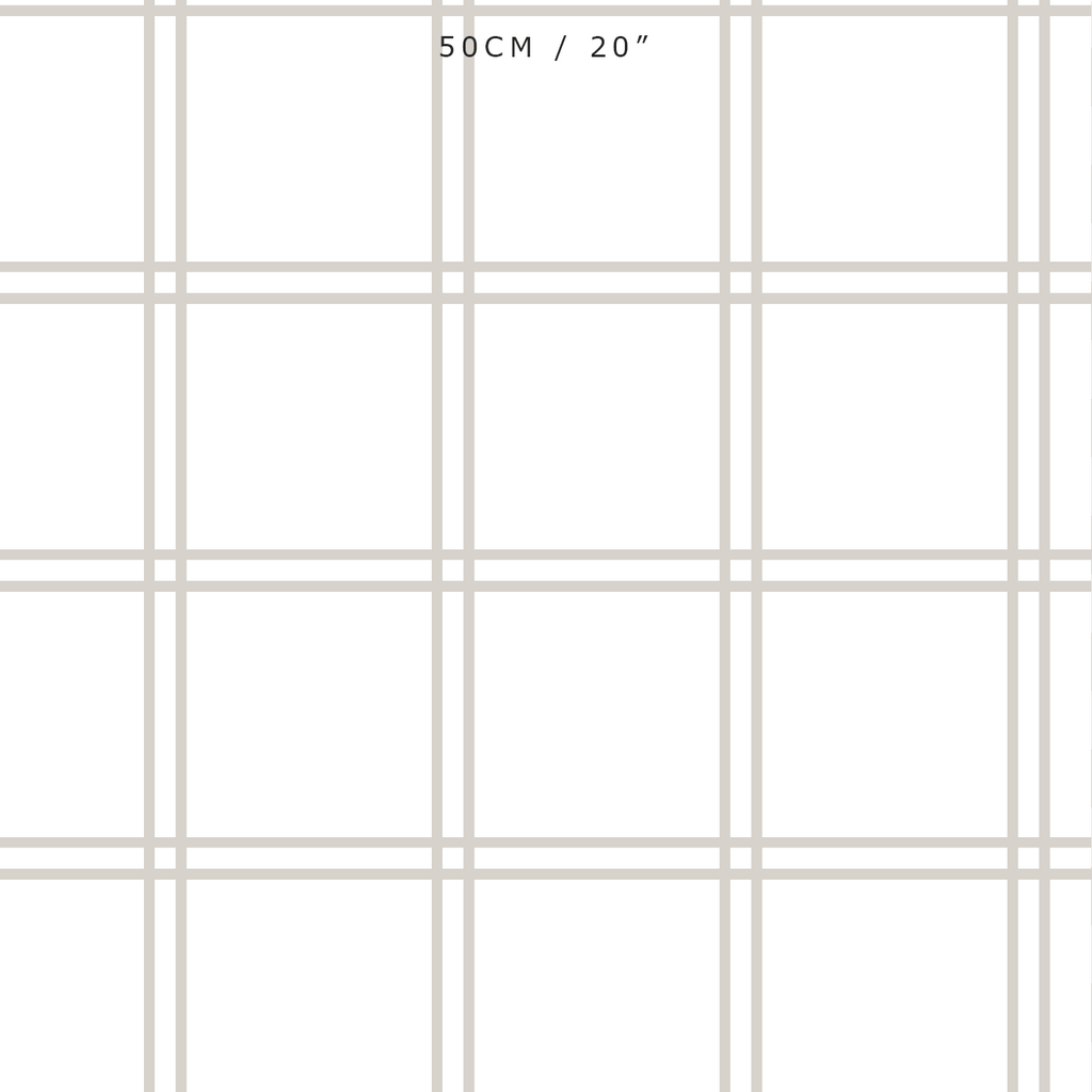 Double Window Pane Check Fabric - Linen - Hydrangea Lane Home