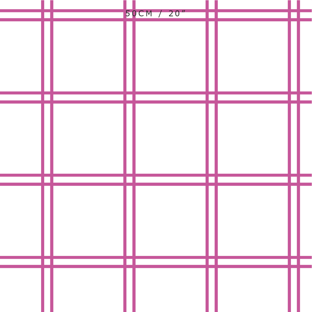 Double Window Pane Check Fabric - Raspberry - Hydrangea Lane Home