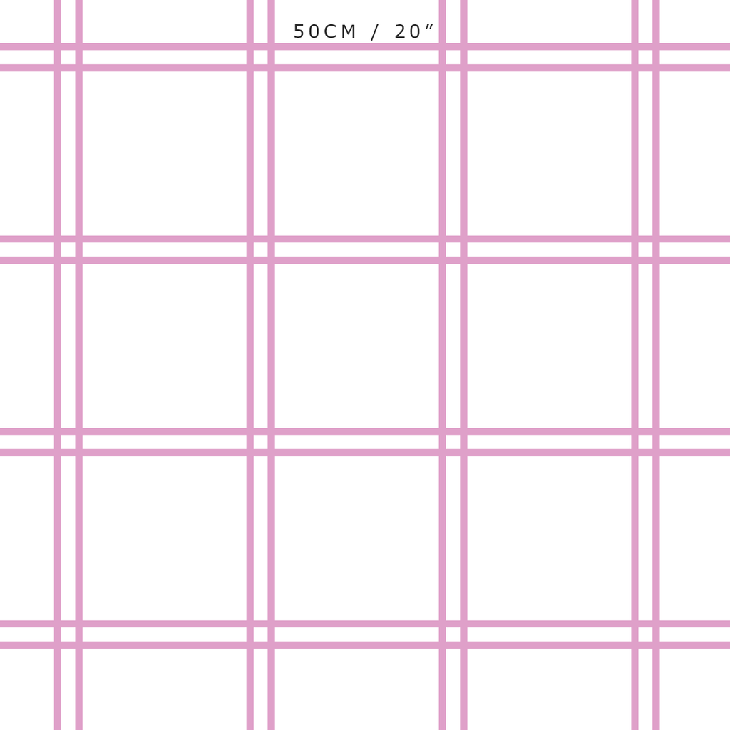 Double Window Pane Check Fabric - Tickled Pink - Hydrangea Lane Home