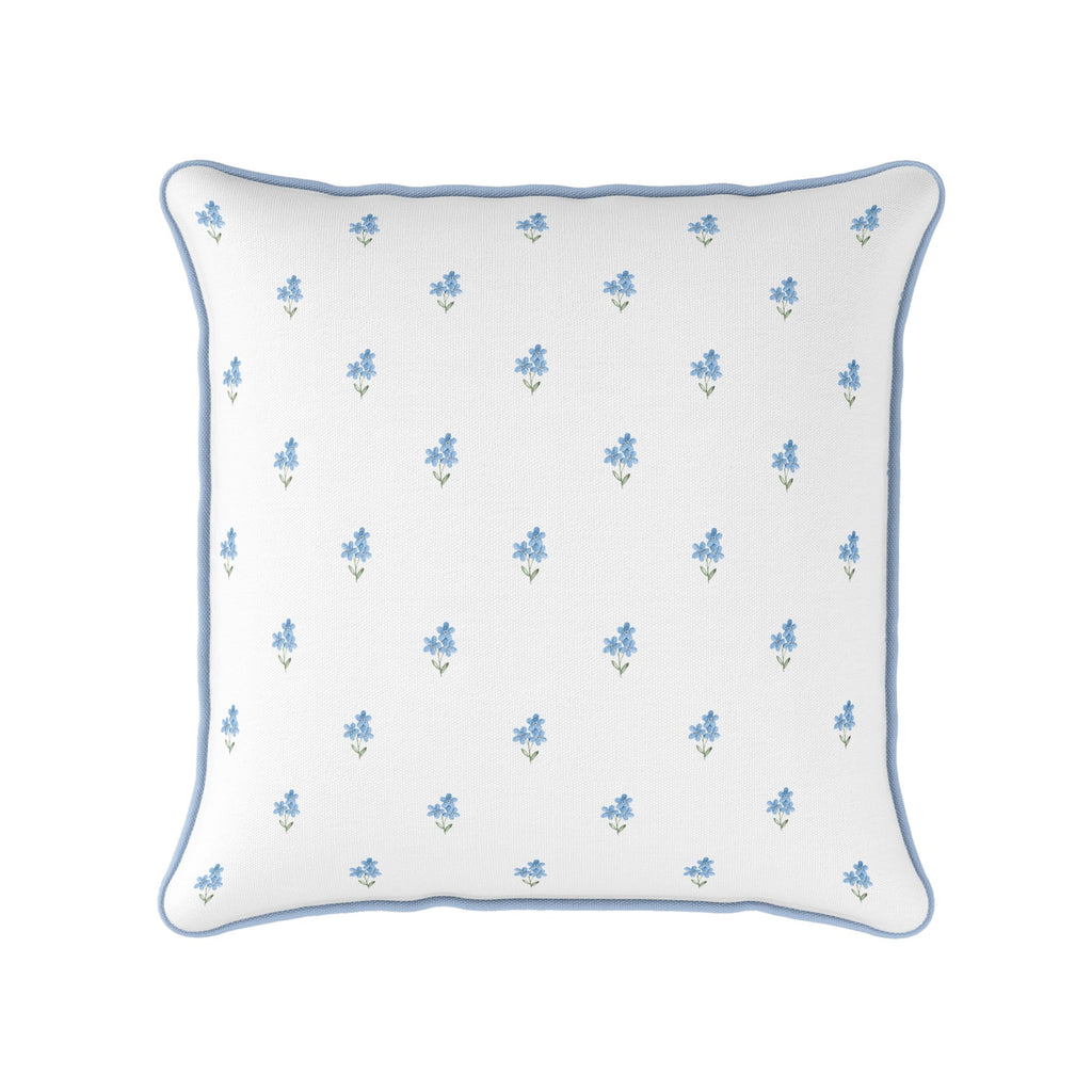 Forget Me Not Cushion - White - Hydrangea Lane Home